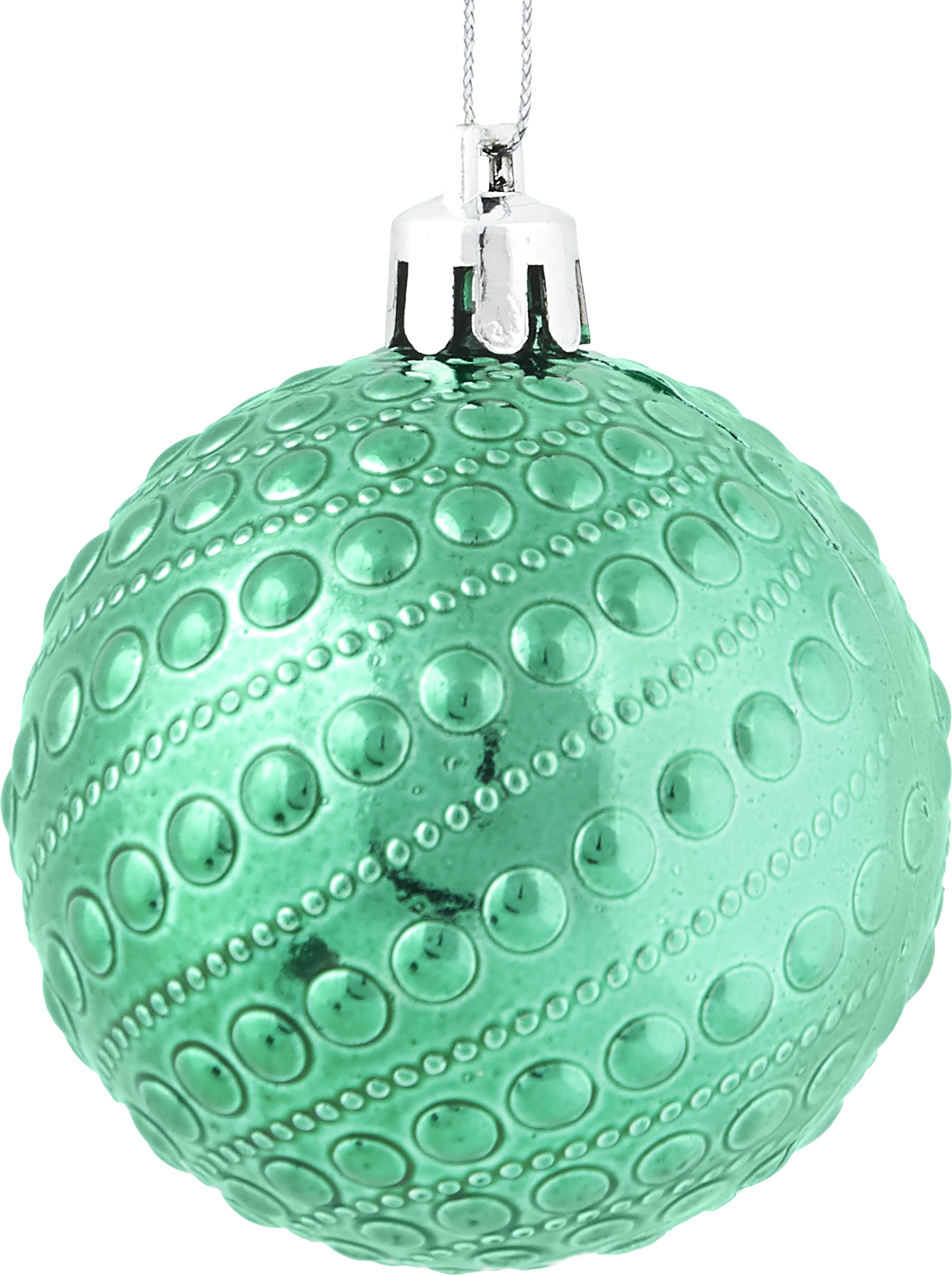 Изображение товара Набор ёлочных шаров 6 см, цвет зелёный, 6 шт.