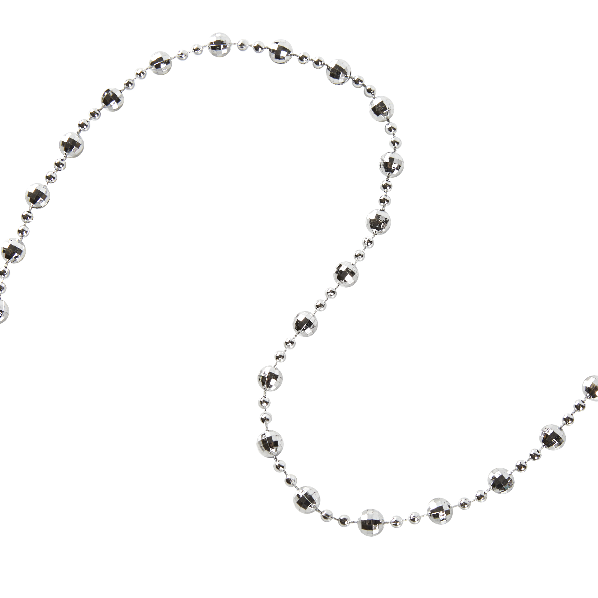 Изображение товара Гирлянда Бусы 270 см серебристая новогоднее украшение для дома и улицы