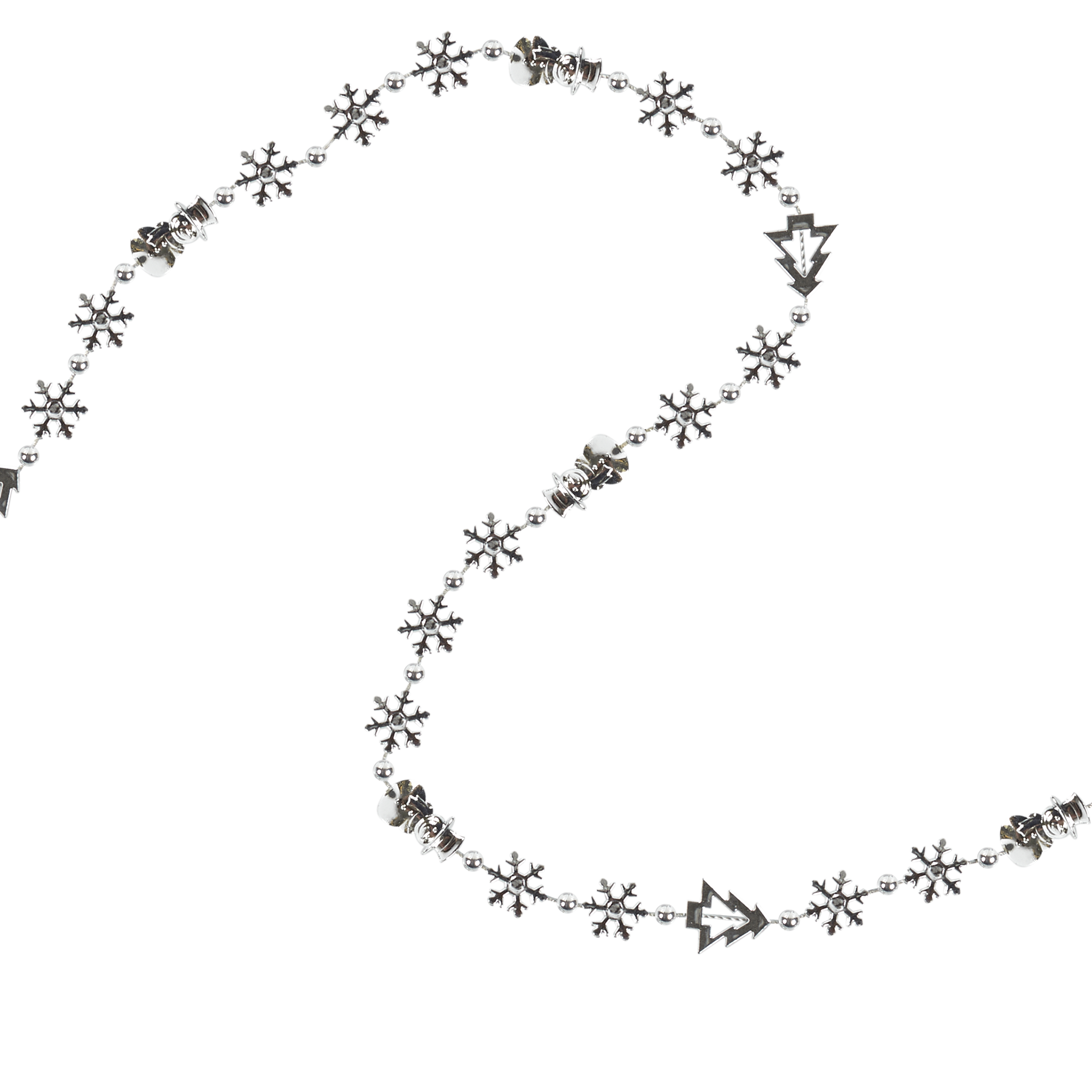 Изображение товара Гирлянда Бусы 270 см серебристая новогоднее украшение для дома и улицы