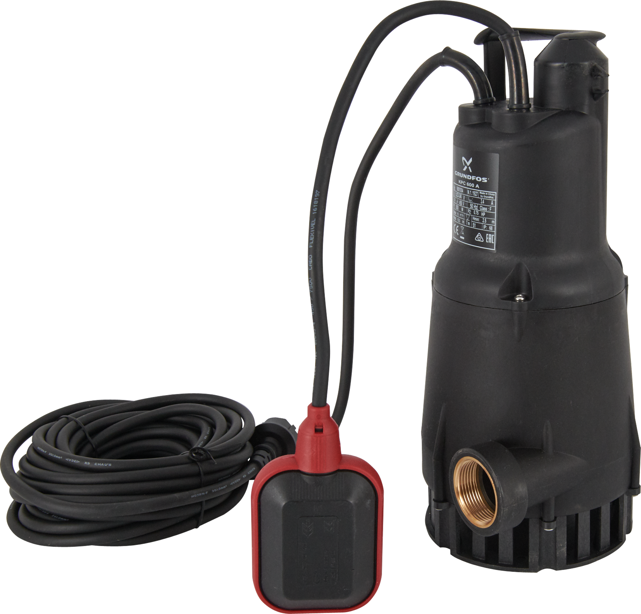 Изображение товара Grundfos KPC 600 — погружной насос для грязной воды, 16 м/ч, 800 Вт