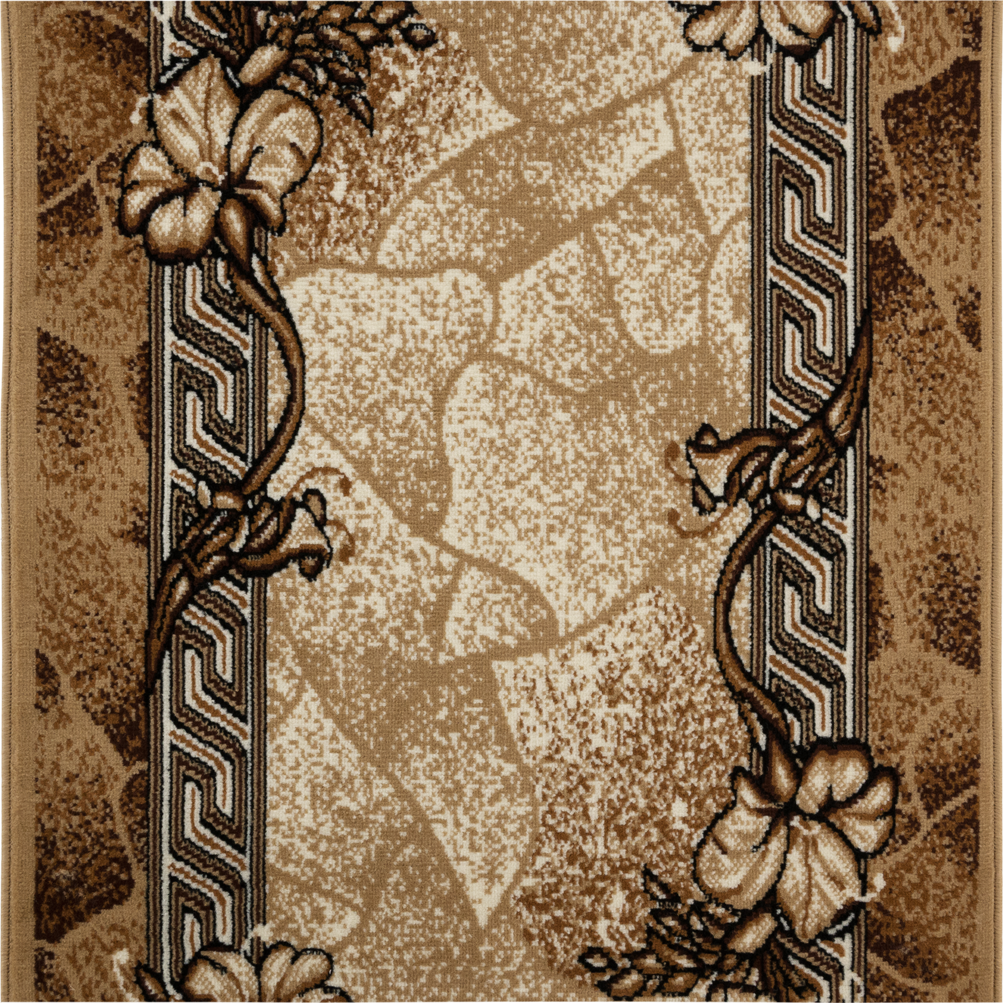 Изображение товара Ковровая дорожка Лайла де Люкс 50005-22 из полипропилена 1 м бежевый стильная и долговечная