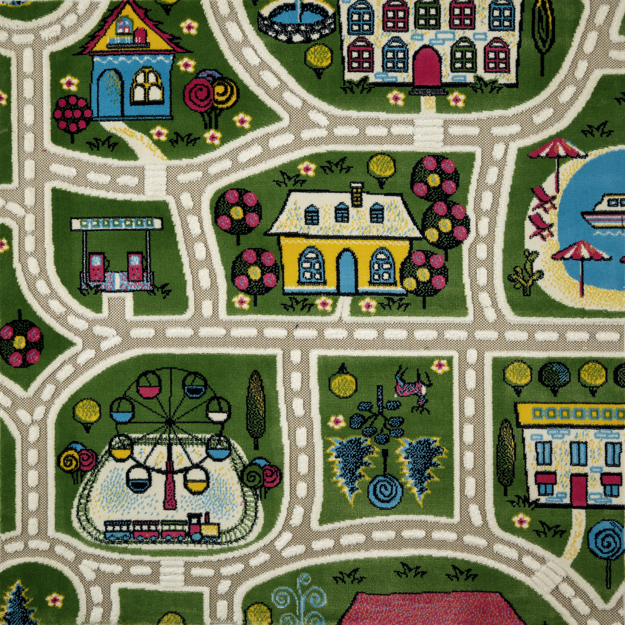 Изображение товара Ковровое покрытие Дороги на траве, 2 метра, гипоаллергенное