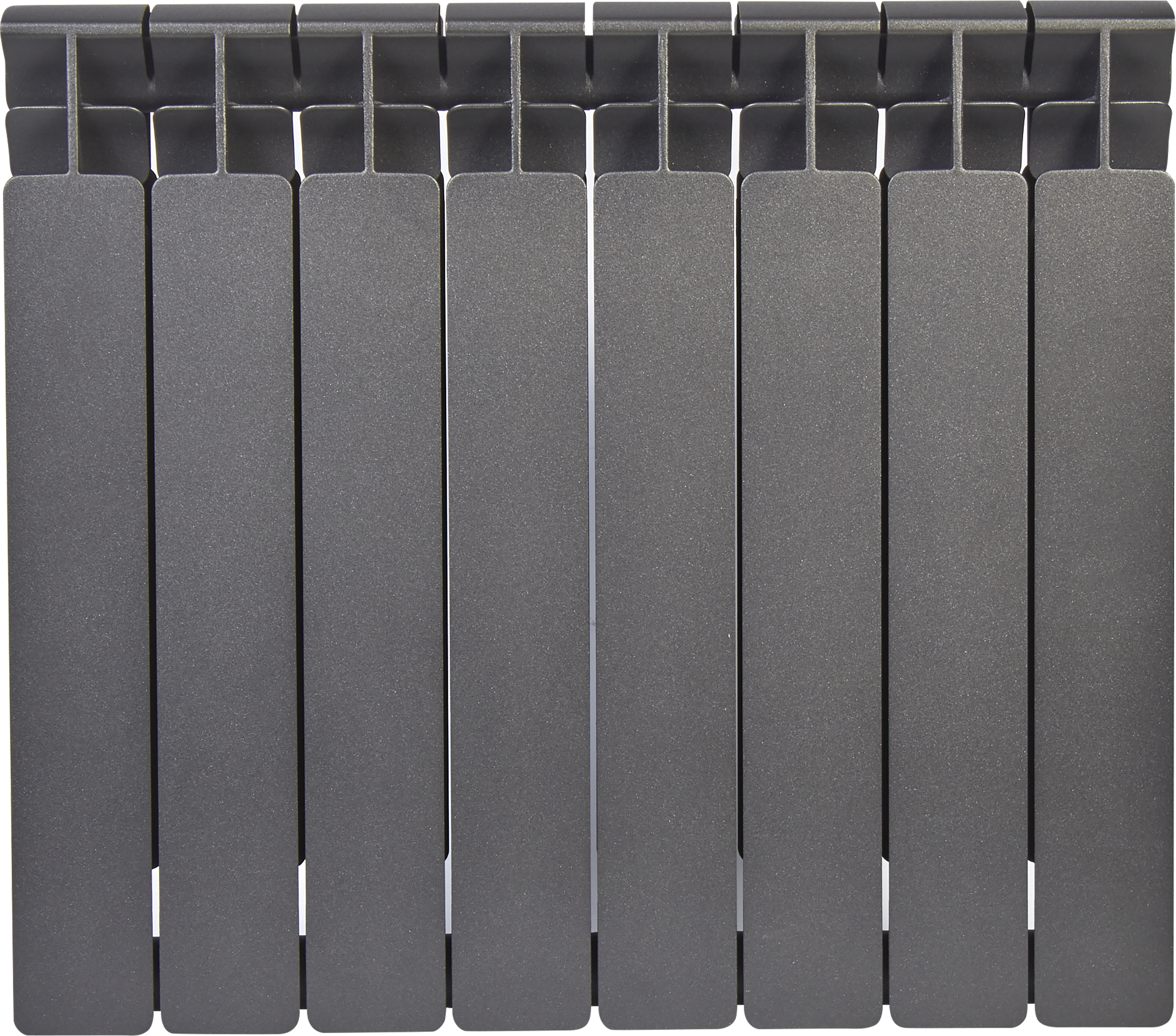 Изображение товара Радиатор секционный Rifar Monolit M35008RAL 8 секций биметалл боковое подключение черный