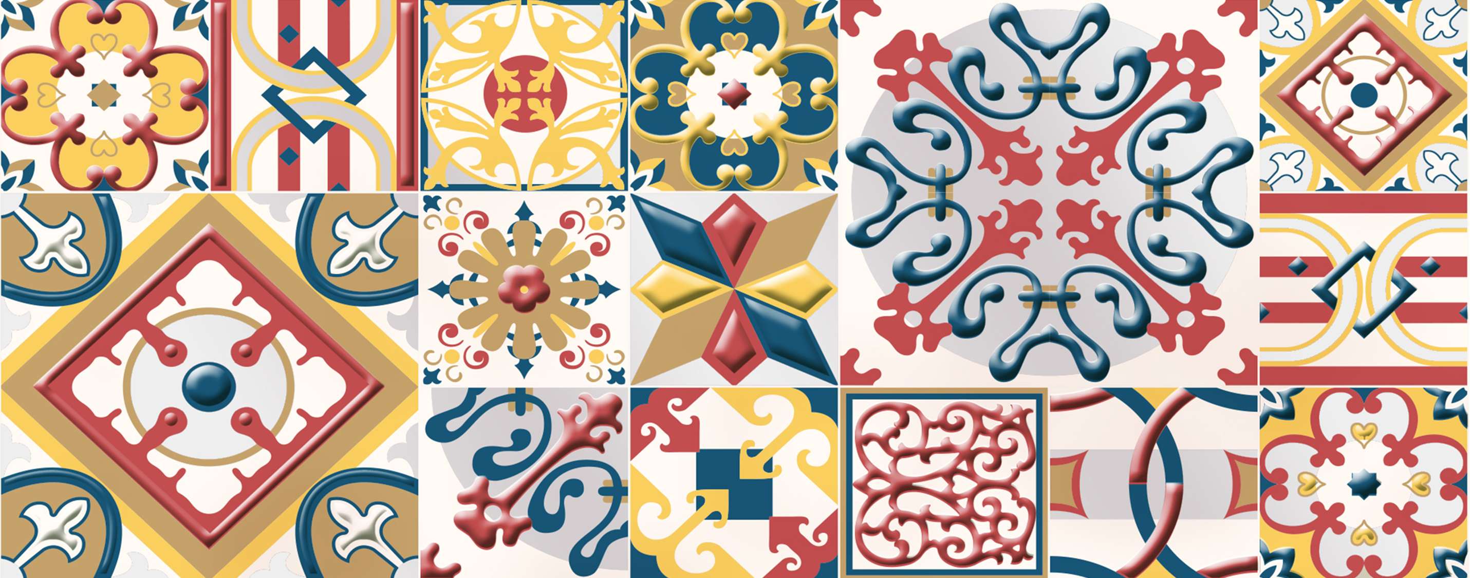 Изображение товара Декор настенный Azori «Festa Maiolica» 20.1x50.5 см разноцветный