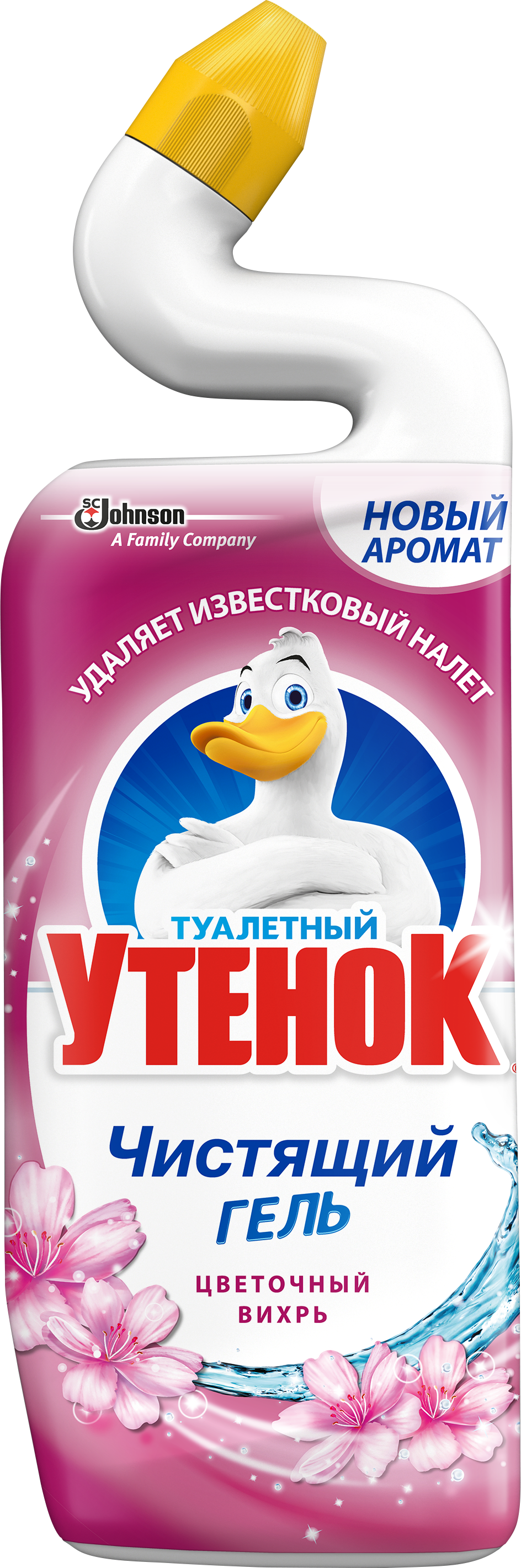 Изображение товара Чистящий гель для унитаза Туалетный утенок «Цветочный вихрь» 750 мл