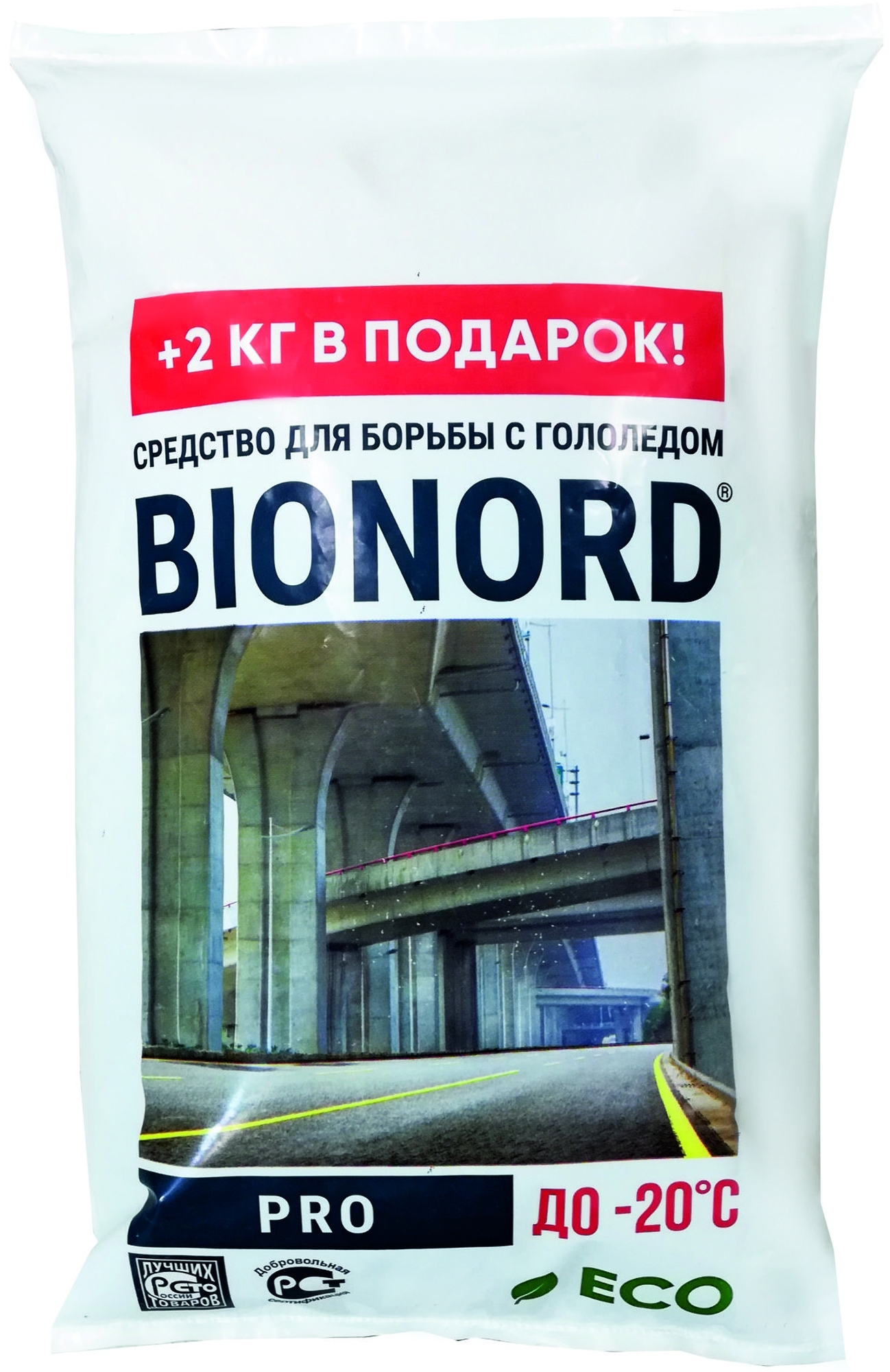 Изображение товара Антигололедный реагент Bionord Pro 12 кг для эффективной борьбы с льдом