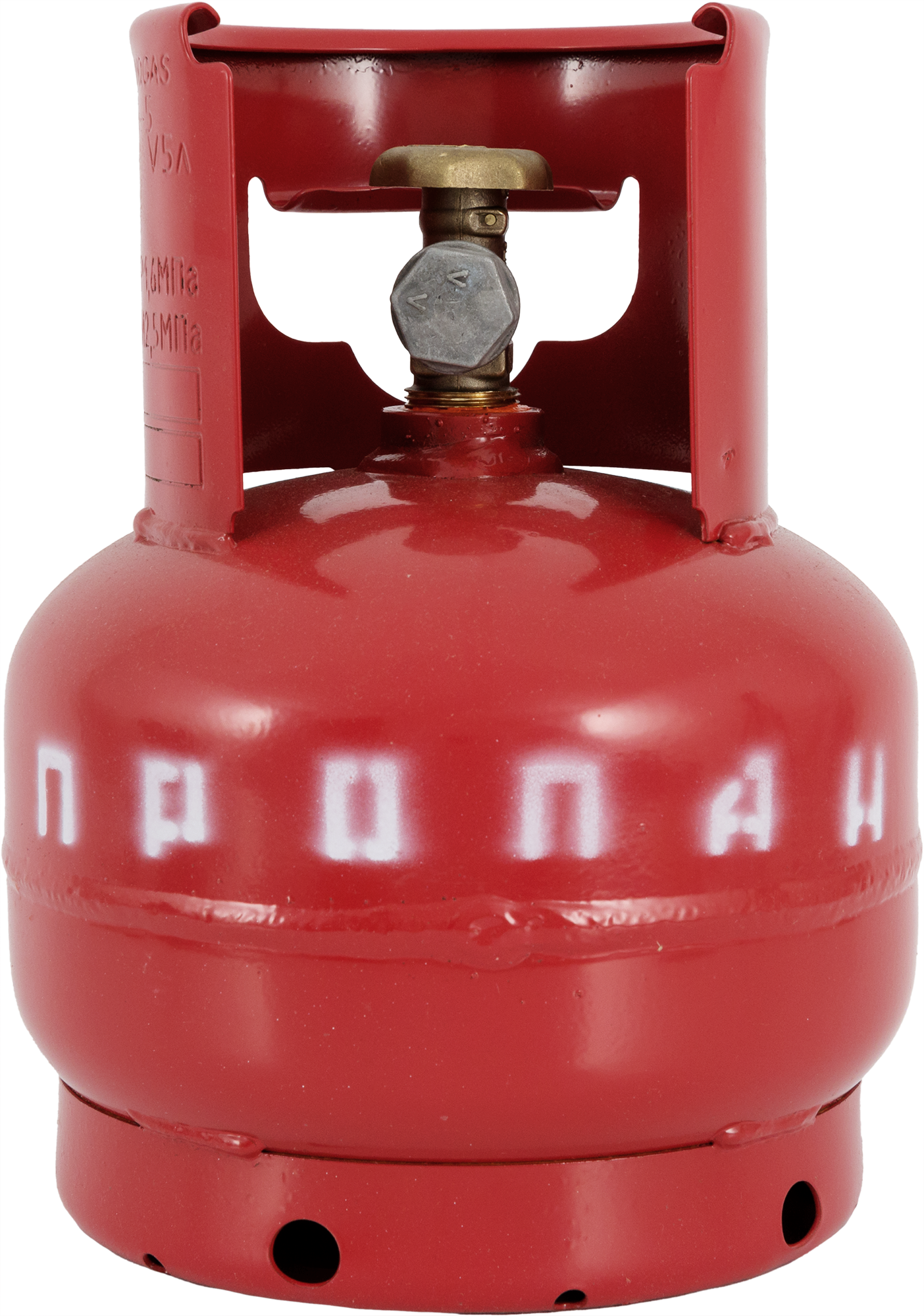 Газовый баллон с вентилем ВБ-2 с предохранительным клапаном 5 л