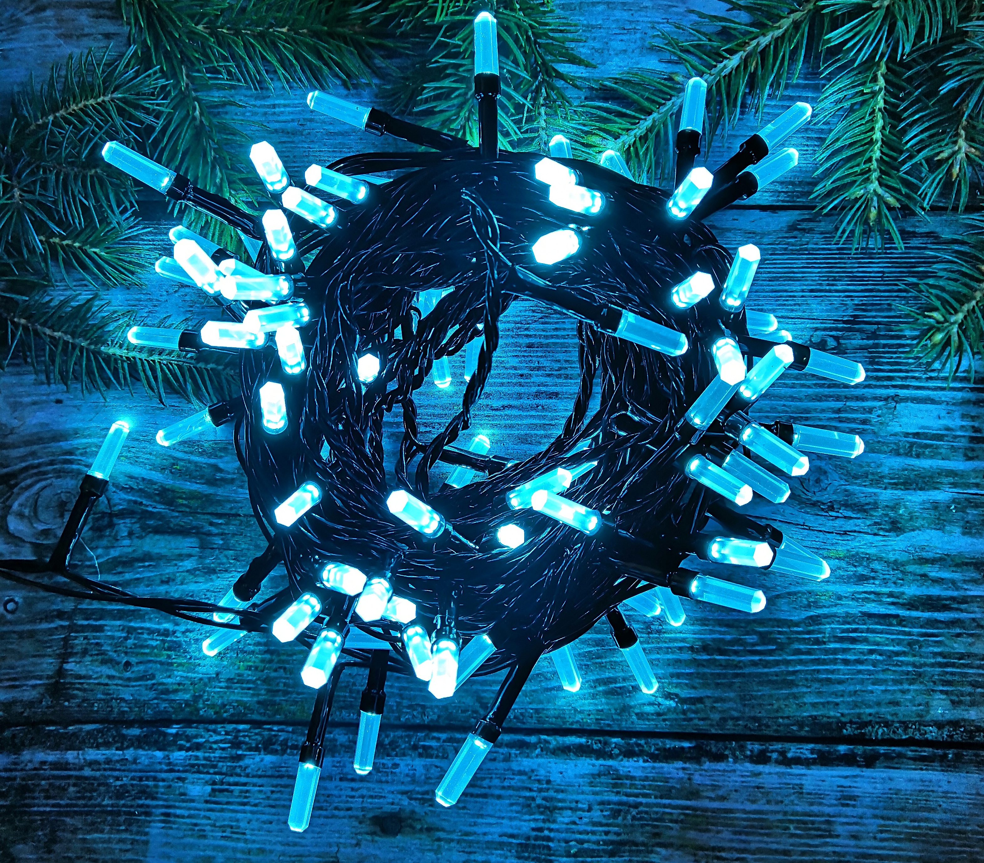 Изображение товара Электрогирлянда наружная нить Кристаллы 10 м 100 LED, IP44, для улицы