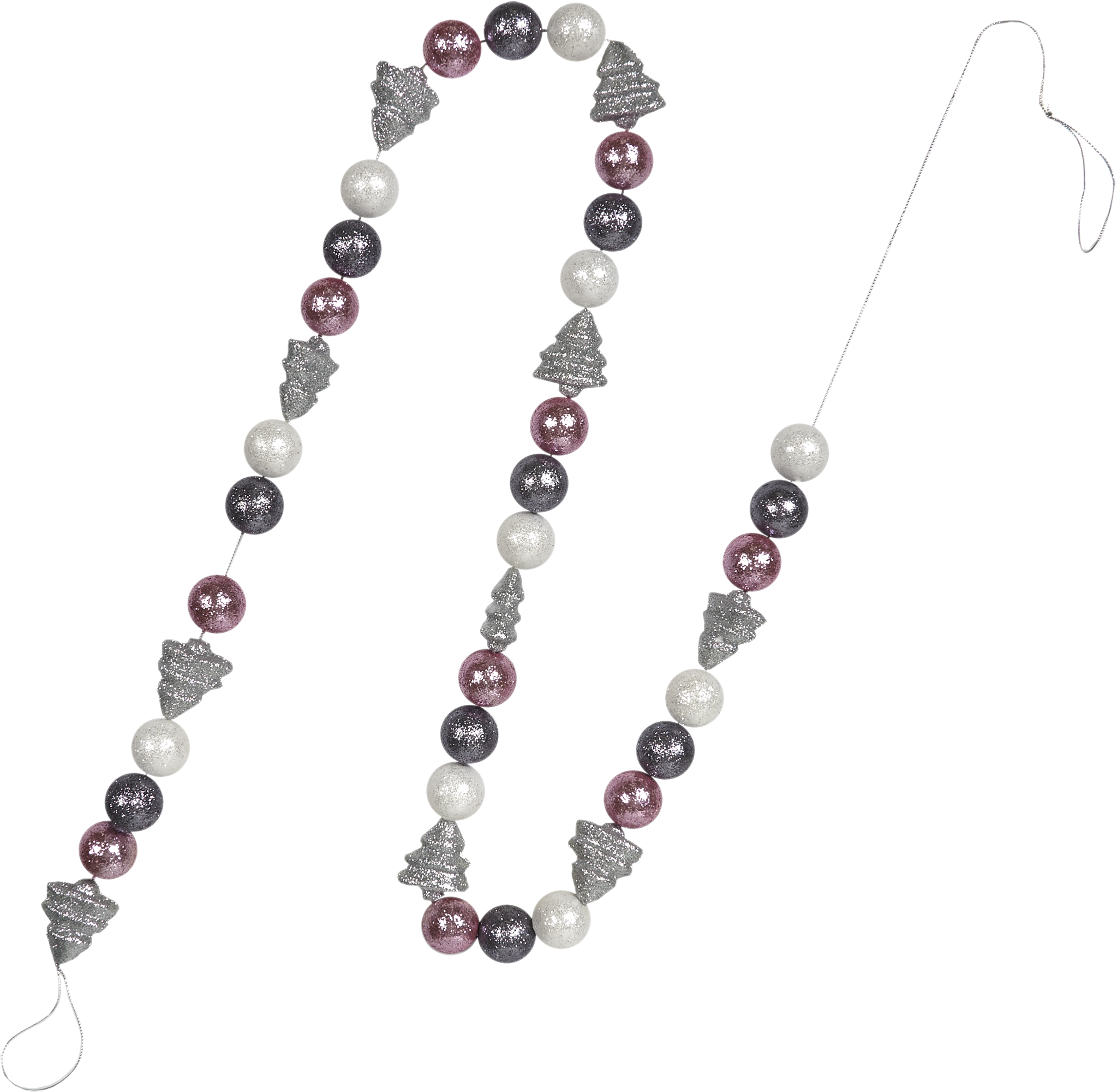 Изображение товара Гирлянда Серебряные елочки 170 см для новогоднего украшения интерьера