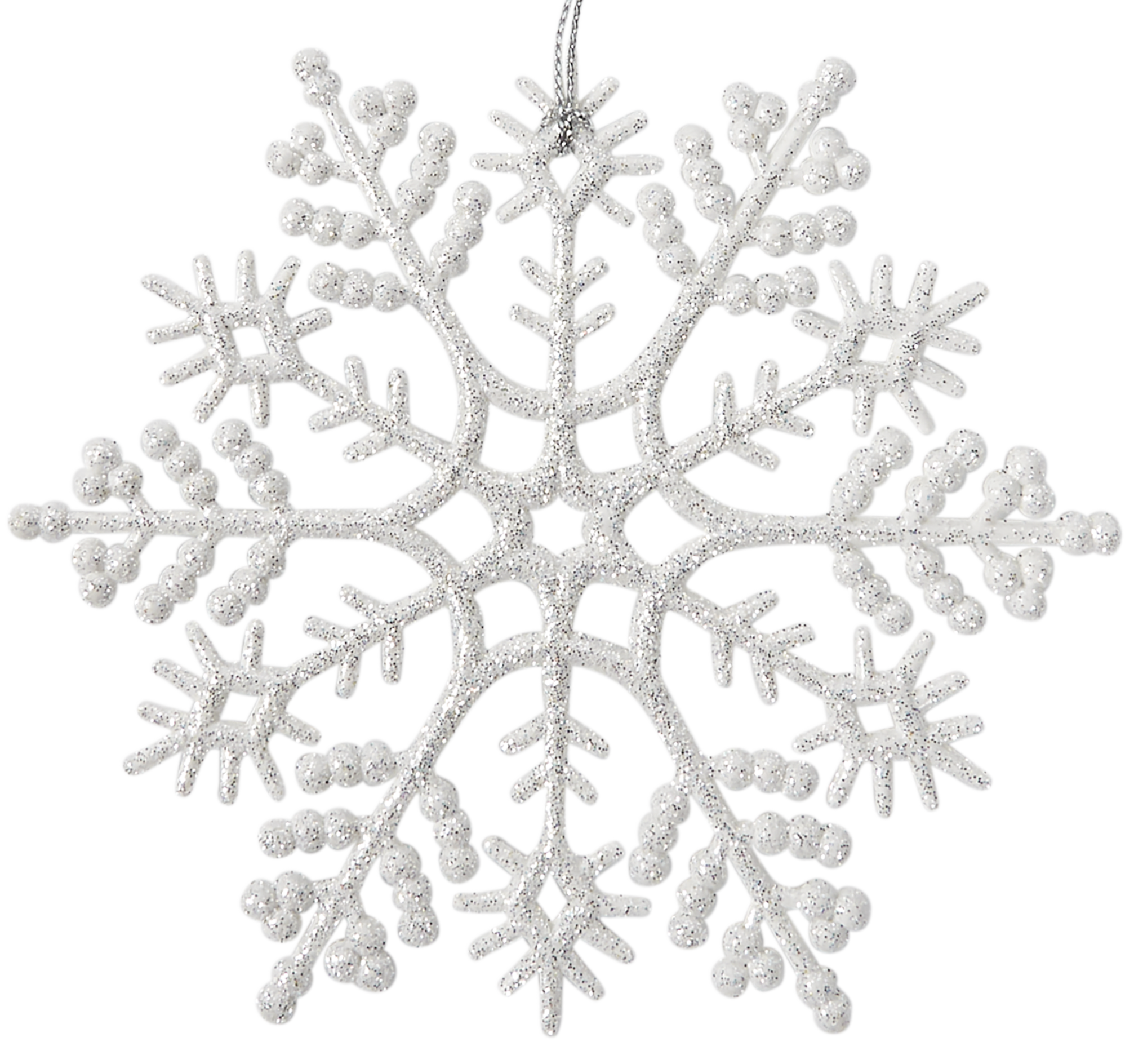 Изображение товара Игрушка ёлочная Снежинка Классика, пластик, цвет белый