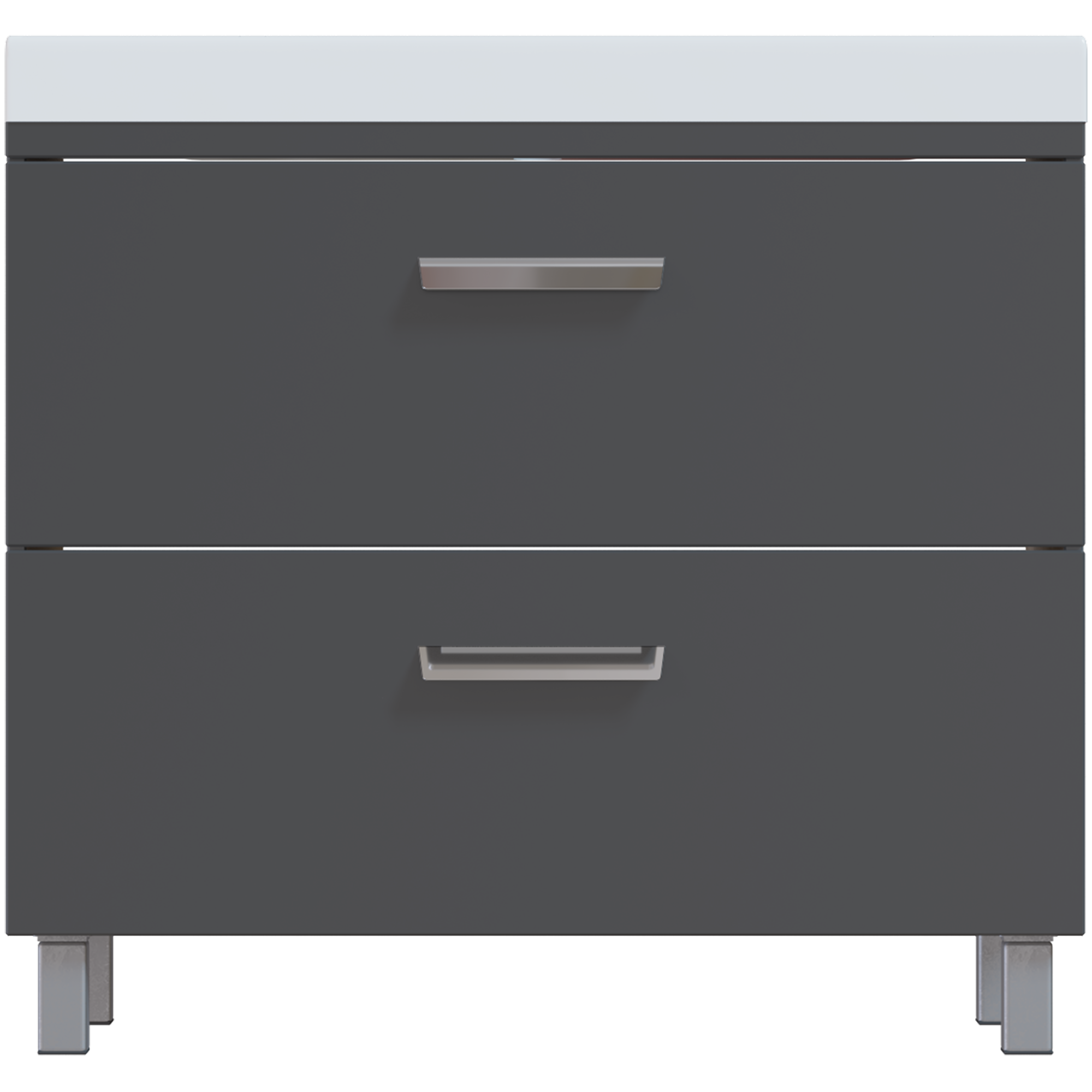 Изображение товара Тумба под раковину напольная Hilton 90 см цвет графит