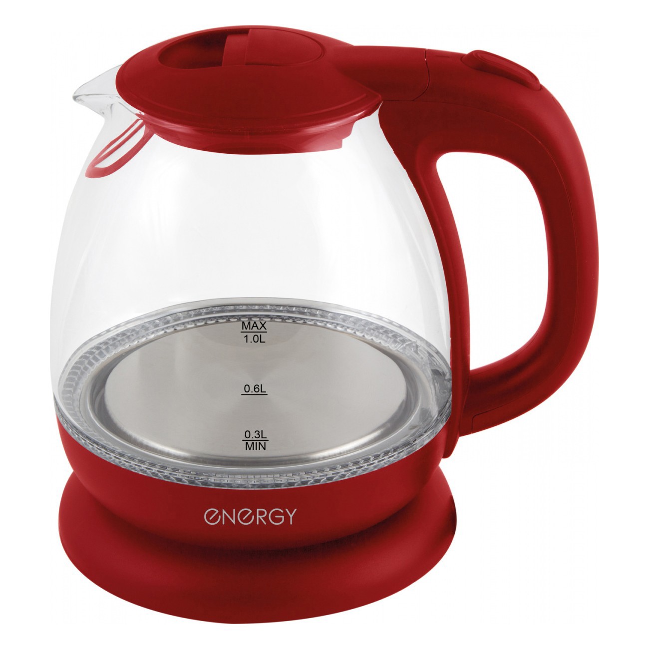 Изображение товара Электрический чайник ENERGY E-296 1л стекло с подсветкой и автоматическим отключением