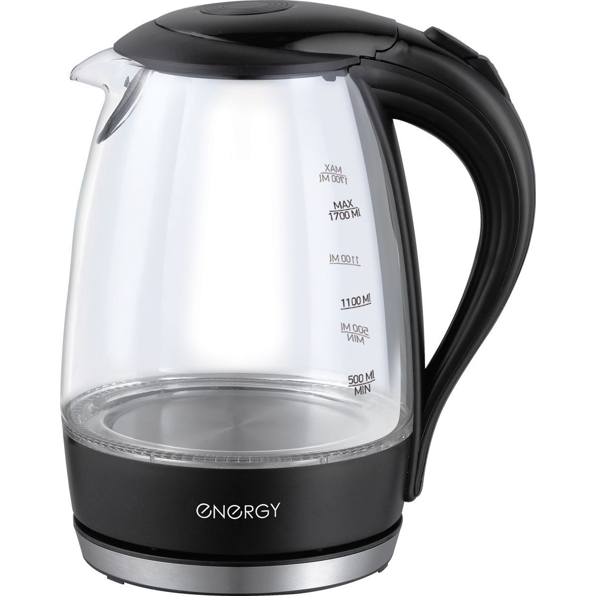 Изображение товара Электрический чайник ENERGY E-262 1,7 л черный стеклянный автоотключение