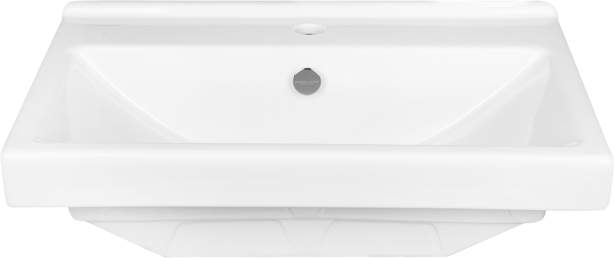 Изображение товара Раковина Sanita Luxe Fest 60 из фарфора с переливом