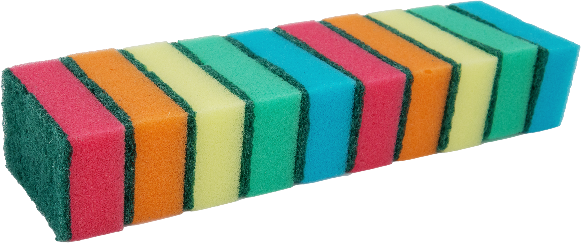 Набор разноцветных губок для мытья посуды «Impact» 8.5x5x2.9 см 10 шт