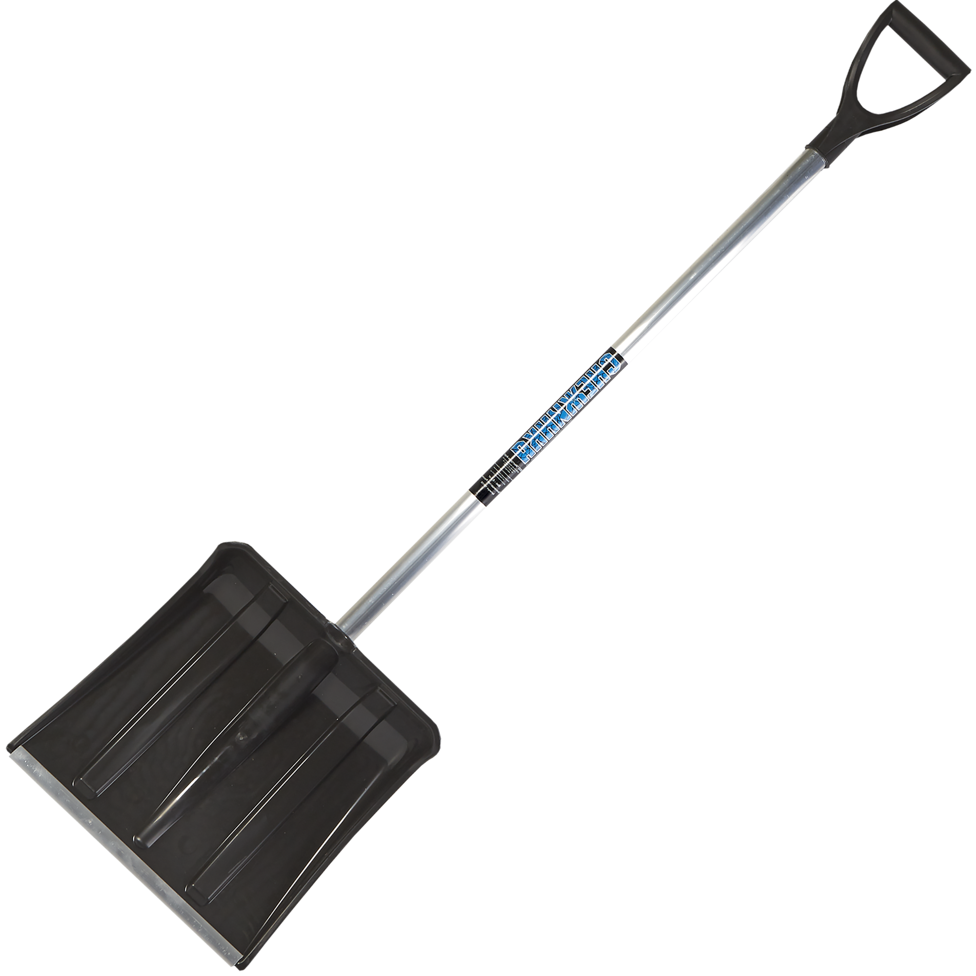 Изображение товара Лопата для уборки снега SnowКристалл 38х132 см пластиковая со алюминиевой ручкой