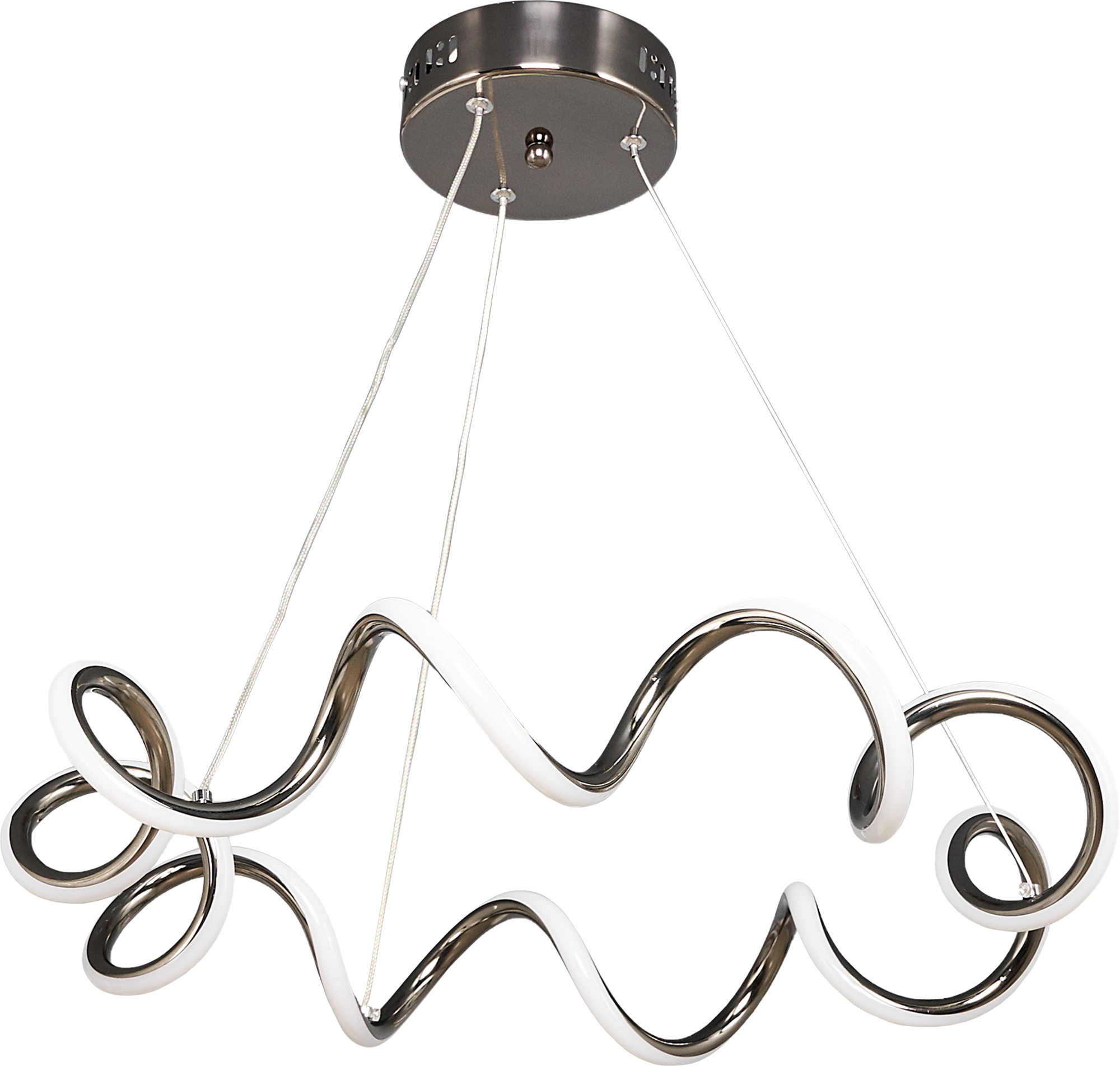 Изображение товара Люстра подвесная светодиодная Swirl L1182 с пультом управления и регулируемым белым светом