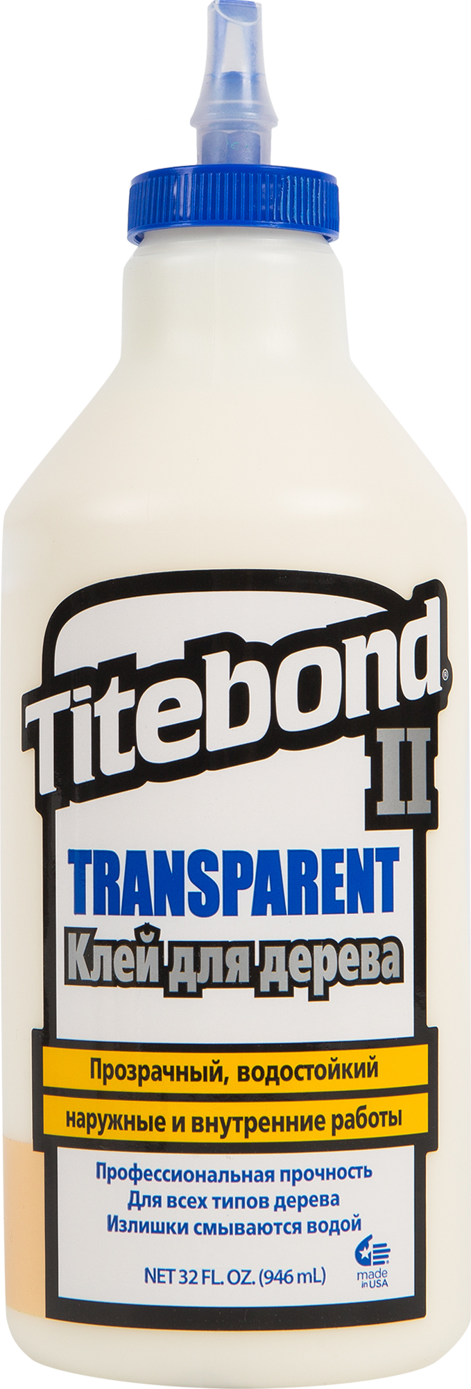 Изображение товара Клей столярный Titebond II влагостойкий прозрачный 946 мл