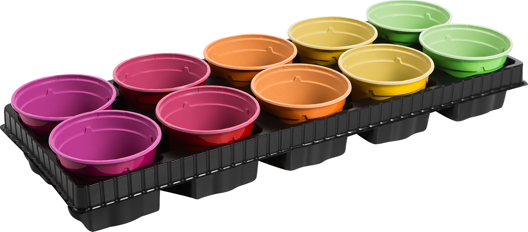 Изображение товара Набор для рассады с подставкой Радуга 10 шт