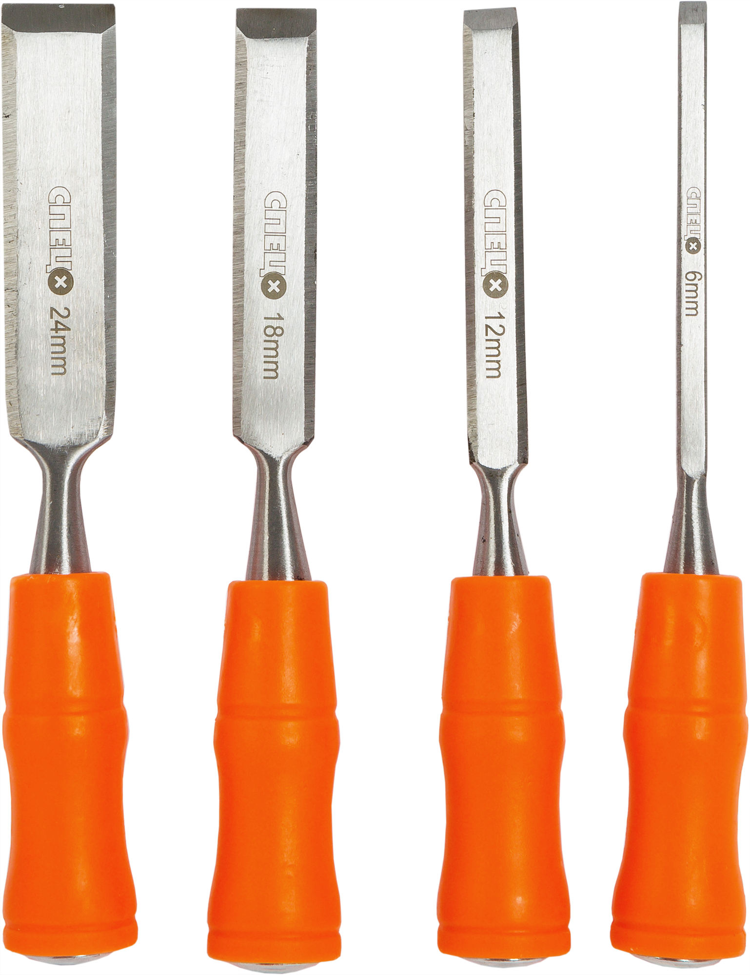 Изображение товара Набор стамесок Спец 3384 6-24 мм 4 шт высокоуглеродная сталь