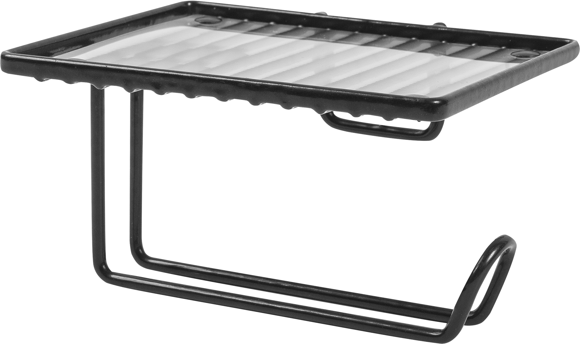 Изображение товара Держатель туалетной бумаги Swensa Trait с полкой для смартфона черный