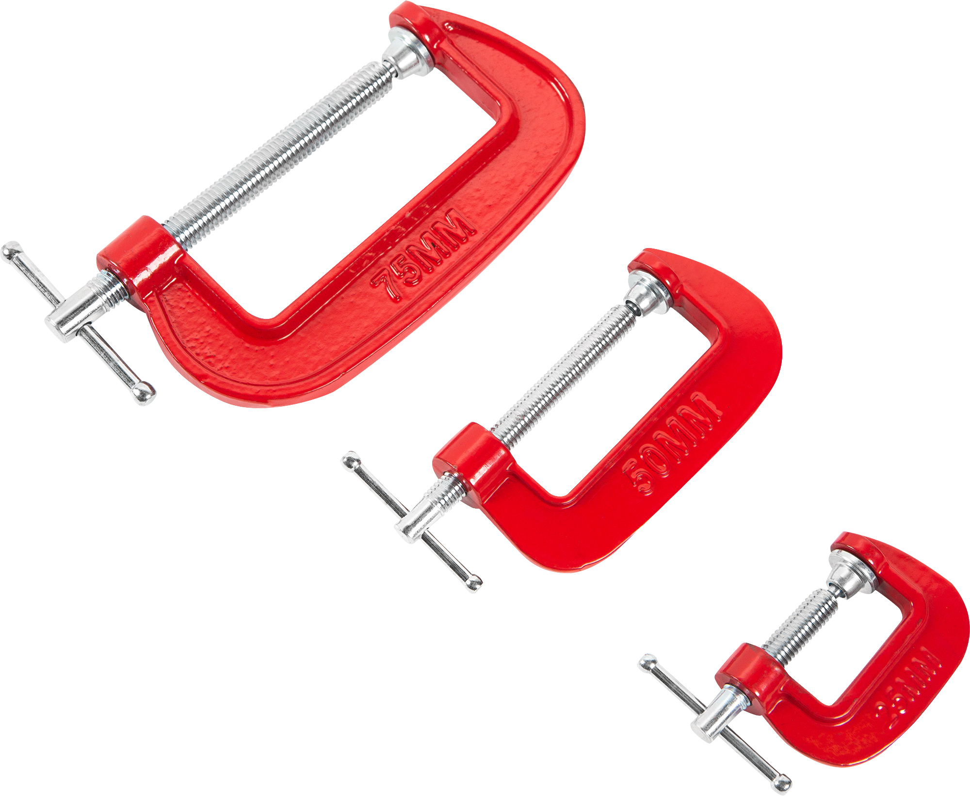 Изображение товара Набор G-образных струбцин 25/50/75 мм для столярных работ