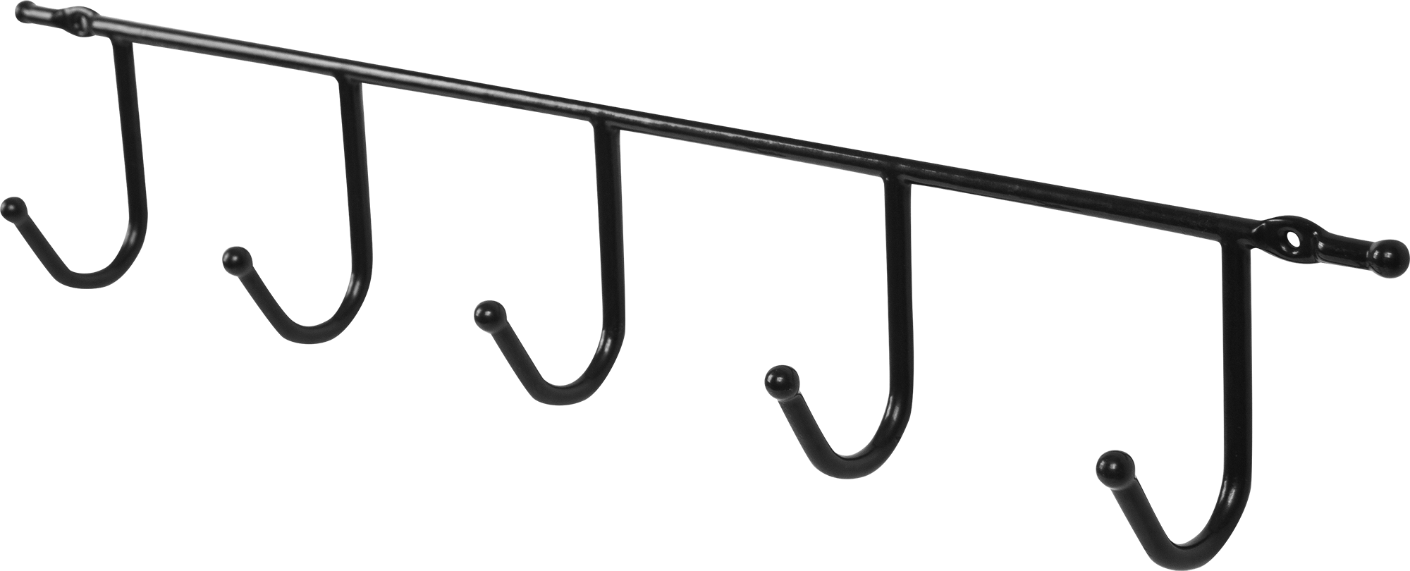 Изображение товара Планка 5 крючков Swensa Trait черный для ванной и дома