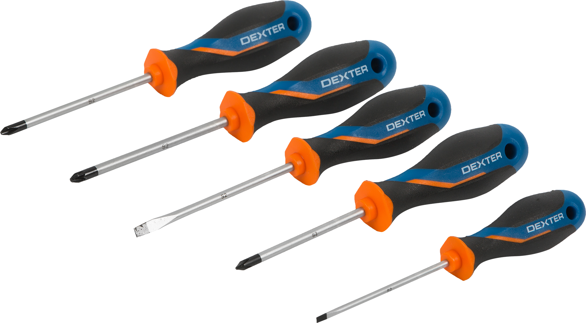 Изображение товара Набор отверток Dexter DEX_39 SL/PH/PZ, 5 шт. с магнитными наконечниками