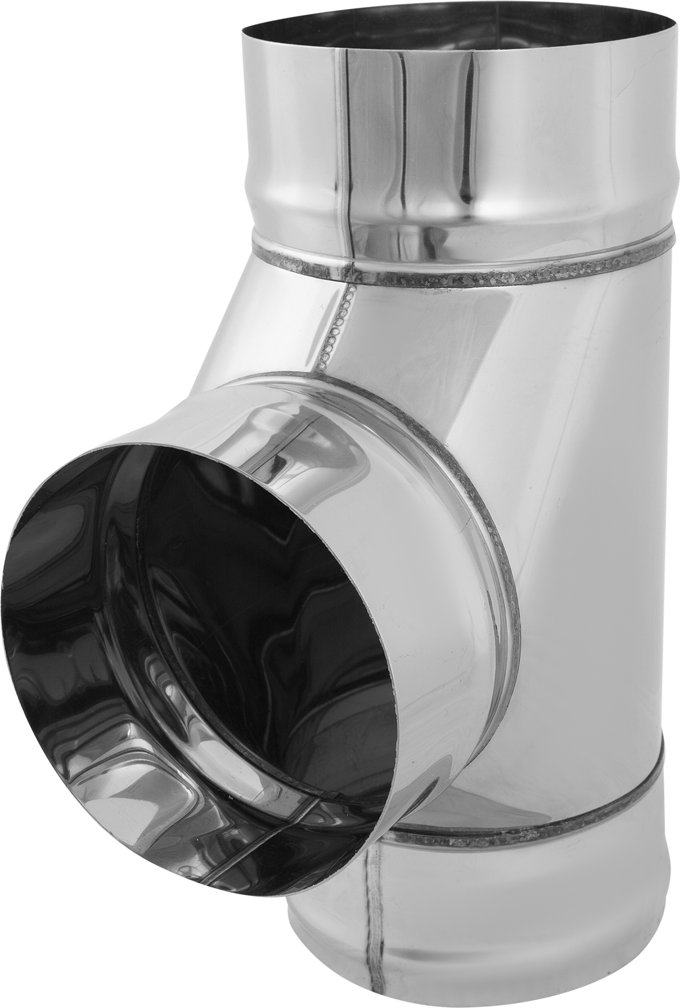 Изображение товара Тройник Corax 90 430/0.8 мм D150 мм для дымохода из нержавеющей стали