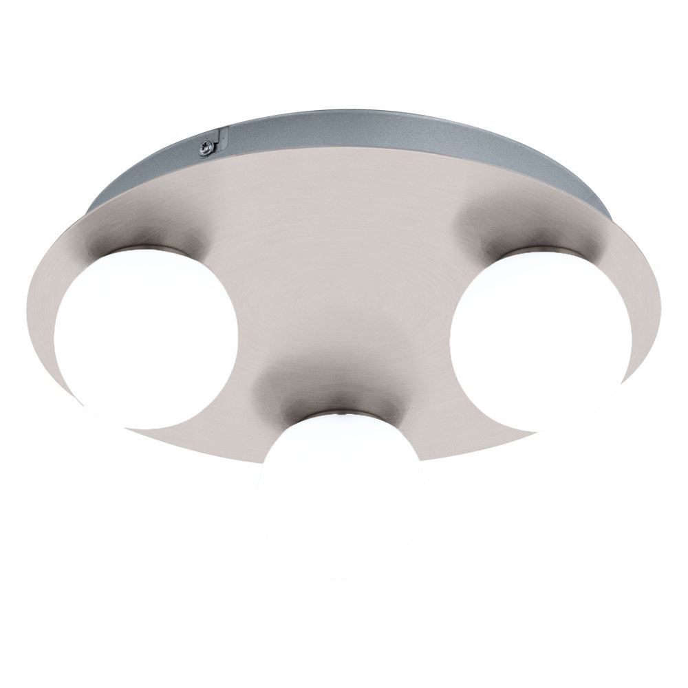 Изображение товара Современный потолочный светодиодный светильник Eglo Mosiano 8 м² Три плафона хром IP44 Россия