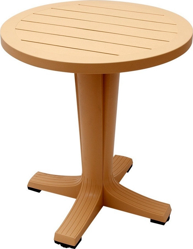 Изображение товара Стол садовый «Прованс» Ø80 см, пластик, цвет бежевый