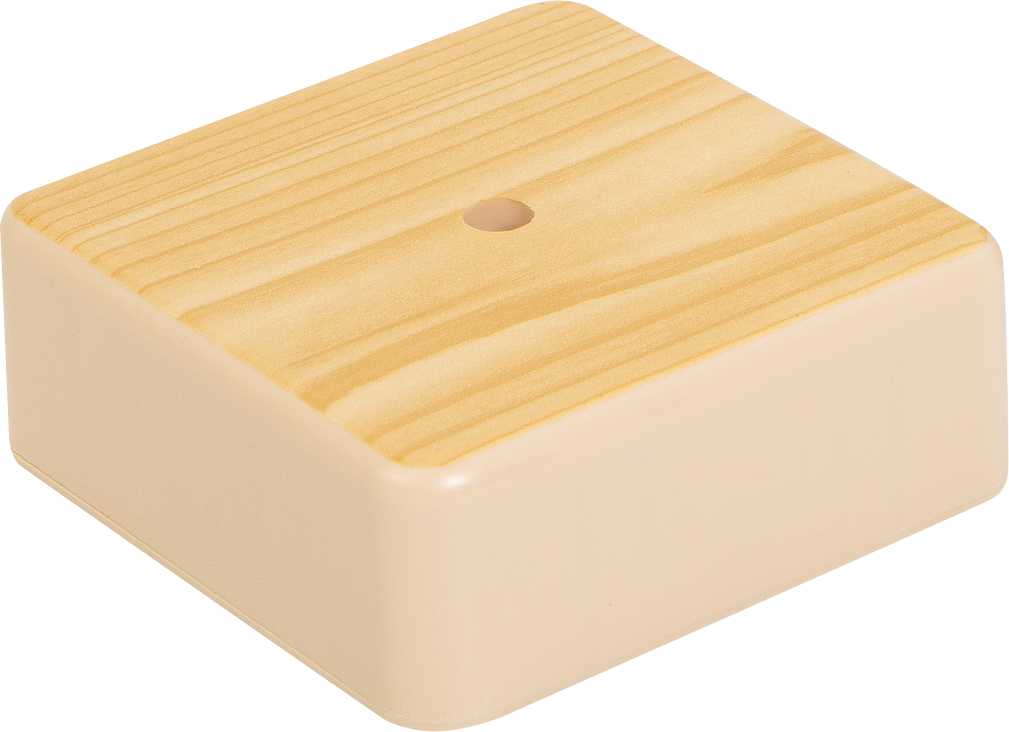 Распределительная коробка открытая IEK 75x75x28 мм 2 ввода IP20 цвет сосна