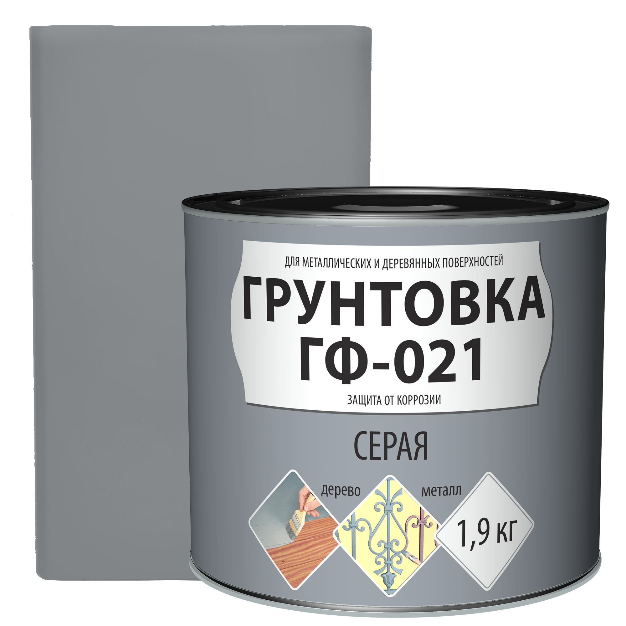Изображение товара Грунтовка Empils ГФ-021 цвет серый 1.9 кг