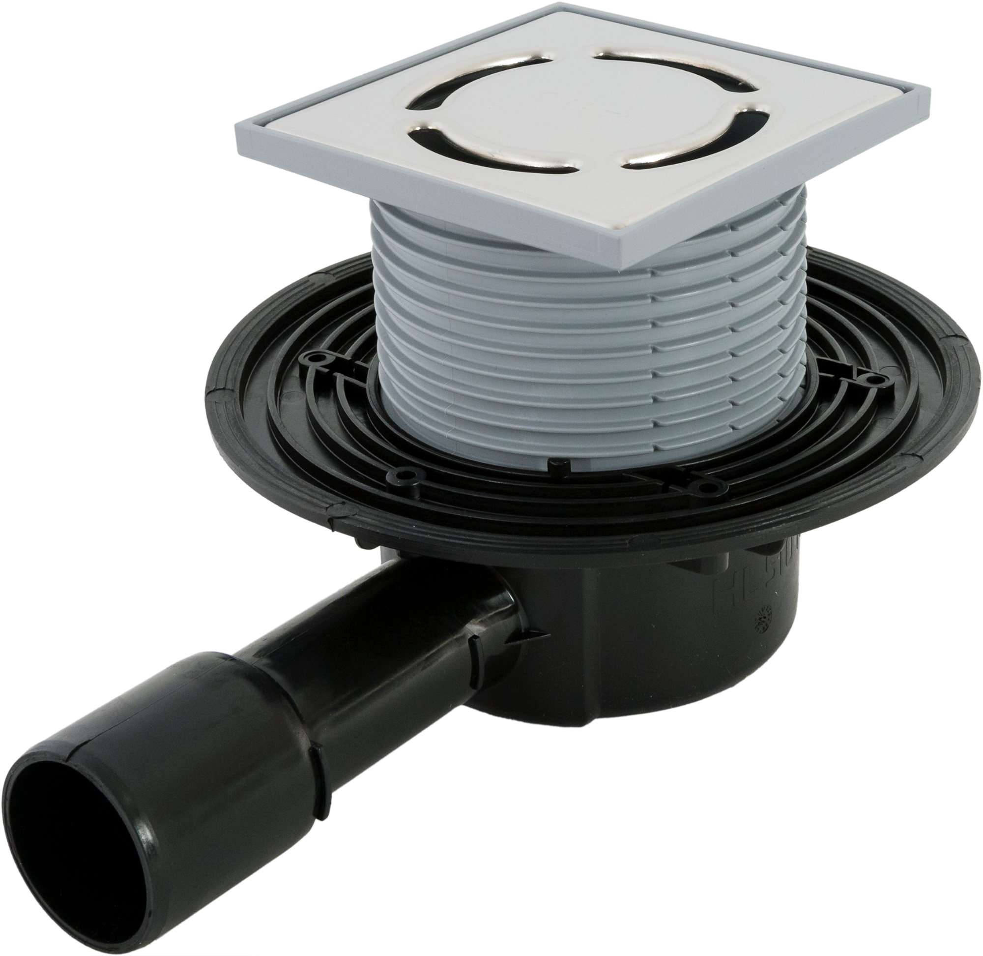 Изображение товара Трап для душа HL 510NPr 123x123 мм регулируемый по высоте, сухой затвор