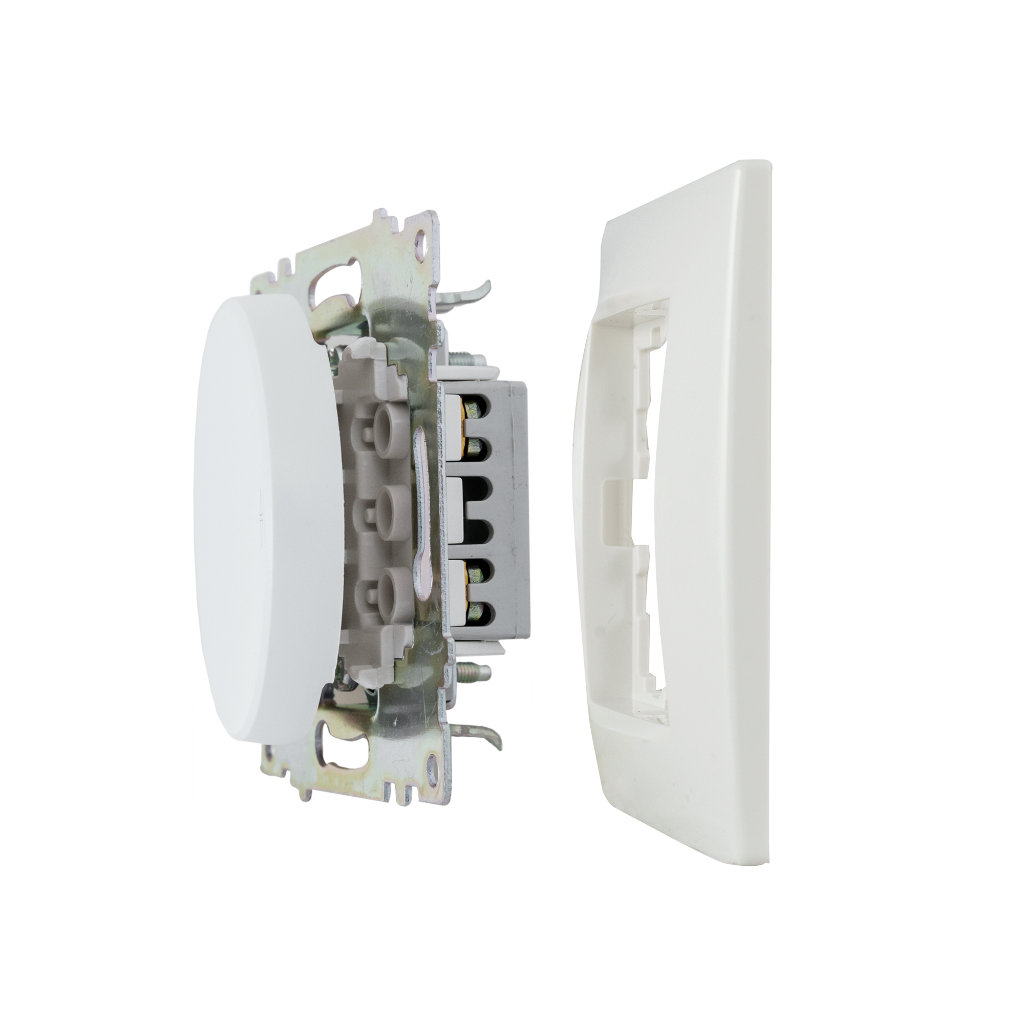 Выключатель перекрёстный встраиваемый Onekey Florence 1 клавиша, цвет белый - 6