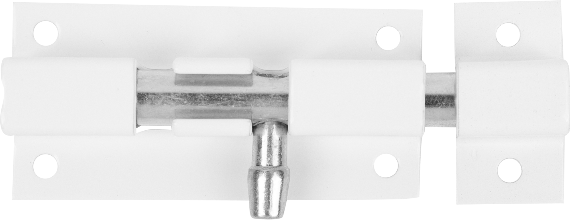 Задвижка прямоугольная Левша ШП-60 40x30 мм цинк/сталь цвет белый