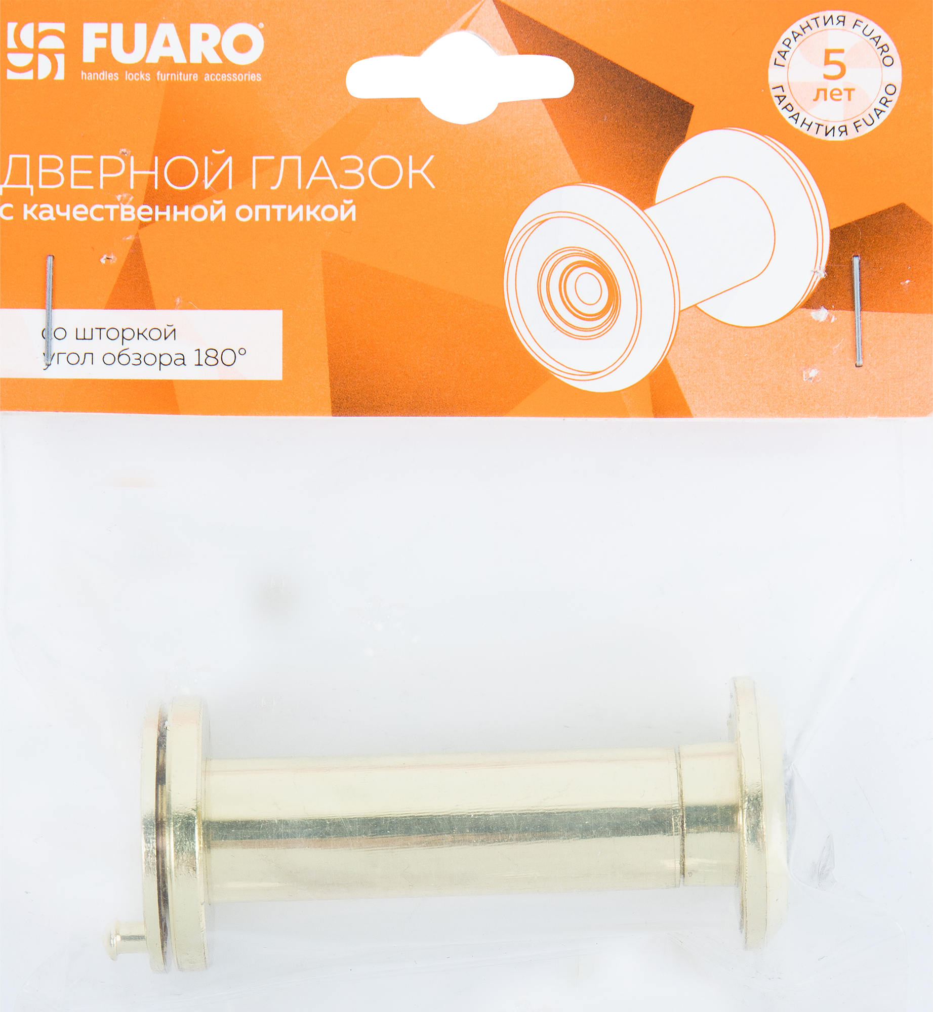 Глазок дверной Fuaro DVZ2 16x60-100 мм пластик цвет золото - 3