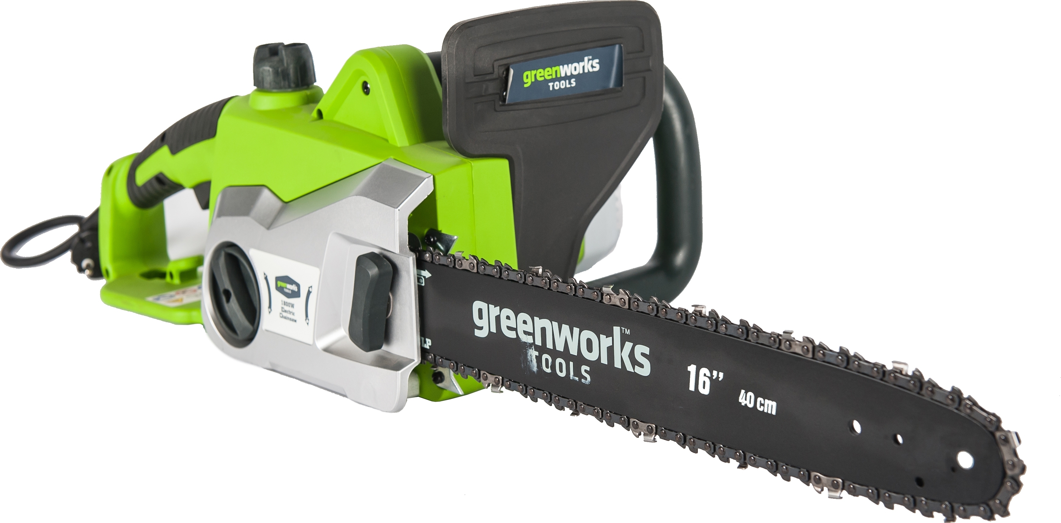 Изображение товара Электрическая цепная пила Greenworks 20027 1800 Вт, 40 см, автоматическая подача масла