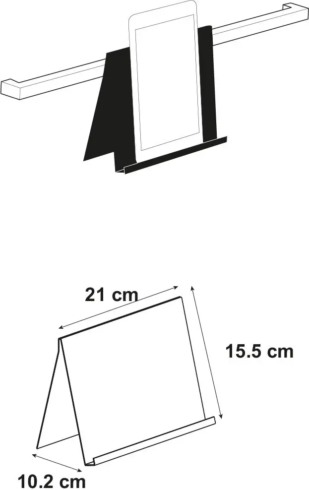 Подставка для планшета/телефона Delinia ID 21x15.5x10.2 см сталь цвет чёрный - 13
