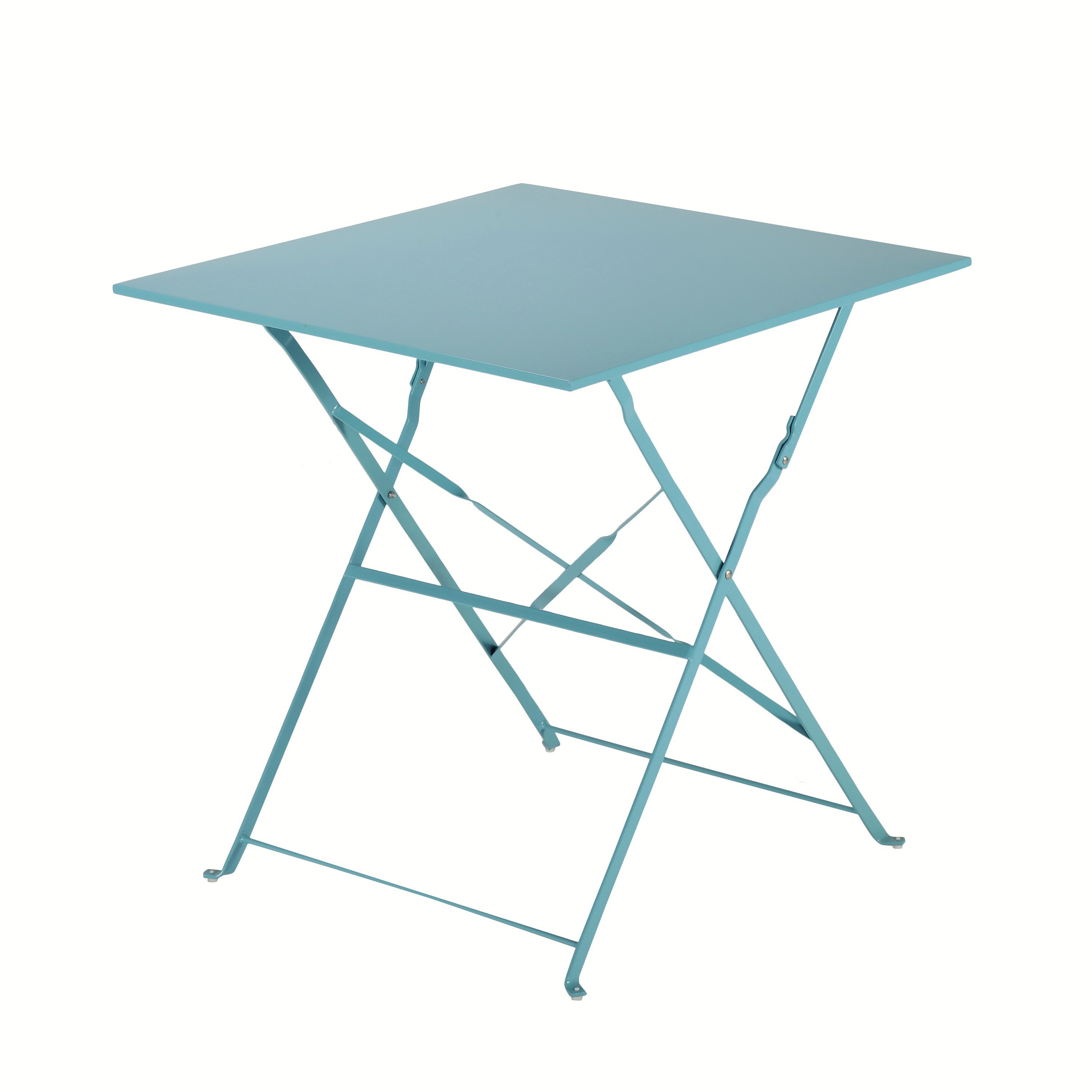 Изображение товара Стол садовый квадратный Naterial Flora Origami складной 70х70х71 см сталь синий
