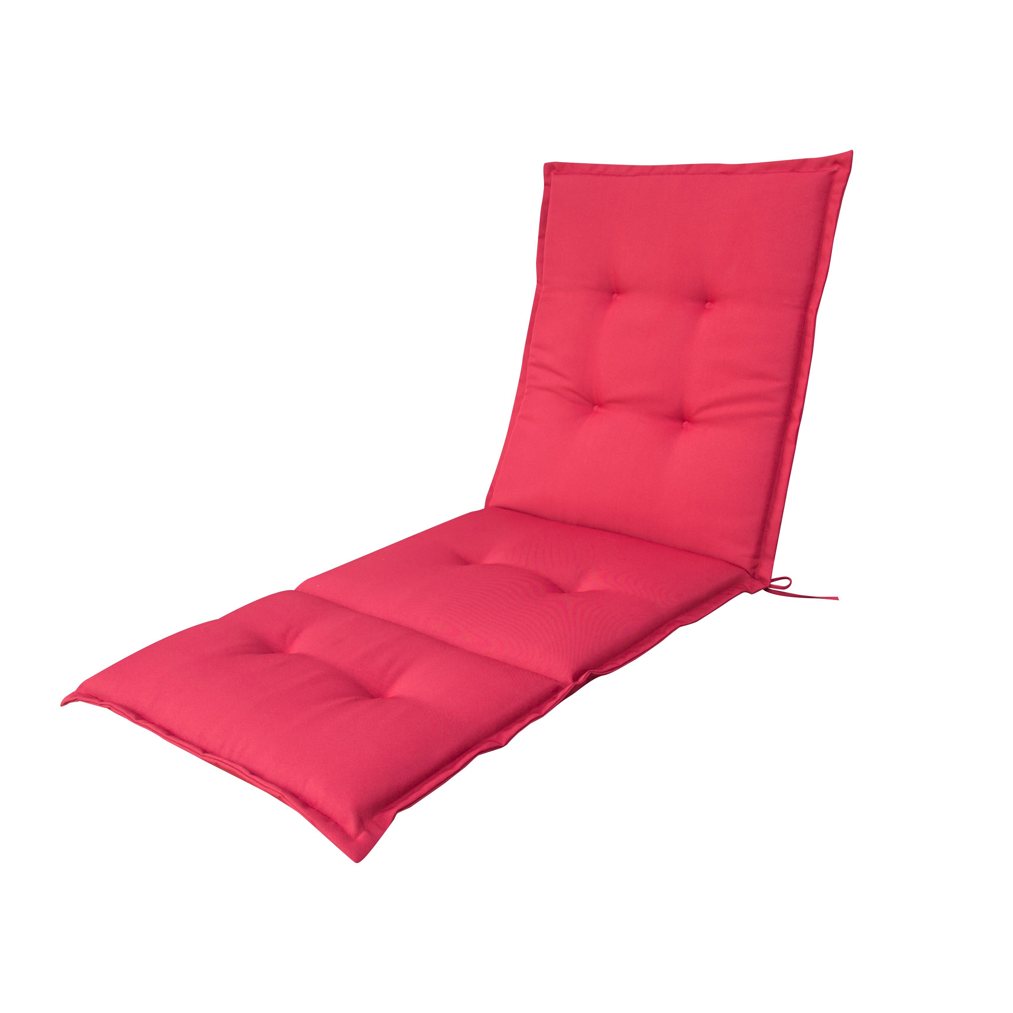 Изображение товара Подушка для шезлонга красная 165х65х5 см, полиэстер