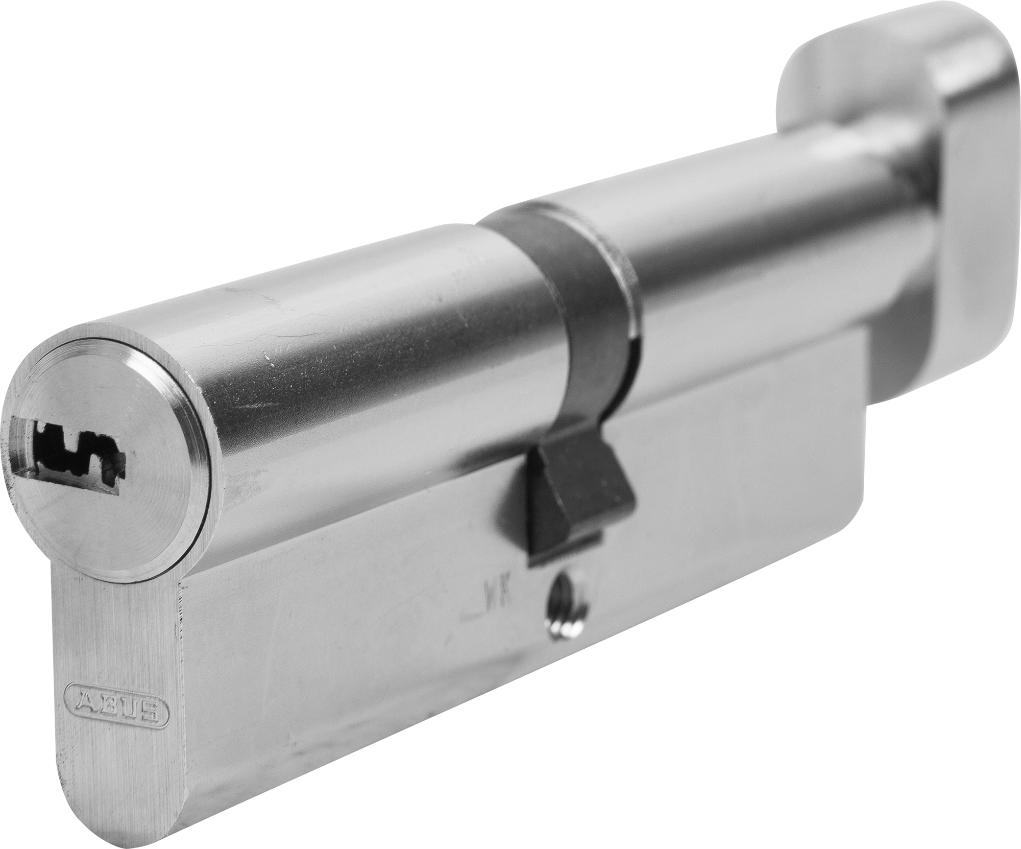 Цилиндр Abus KD6N Z45/K45, 45x45 мм, ключ/вертушка, цвет никель