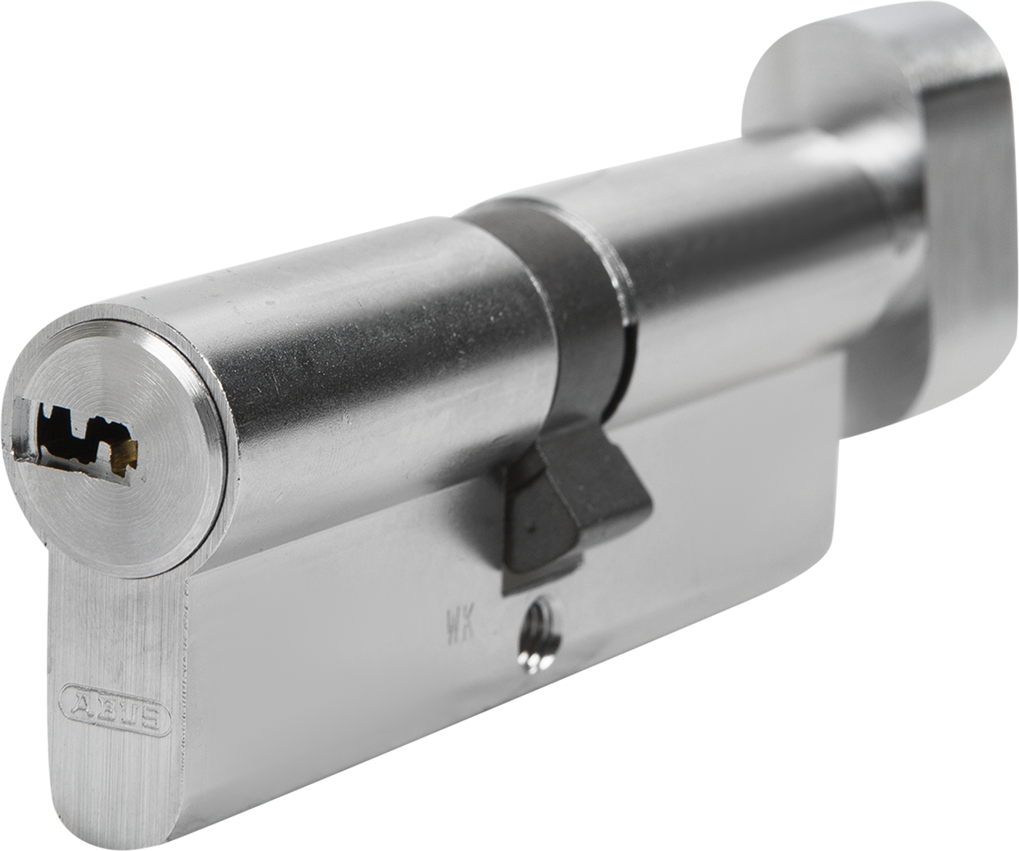 Цилиндр Abus KD6N Z40/K40, 40x40 мм, ключ/вертушка, цвет никель