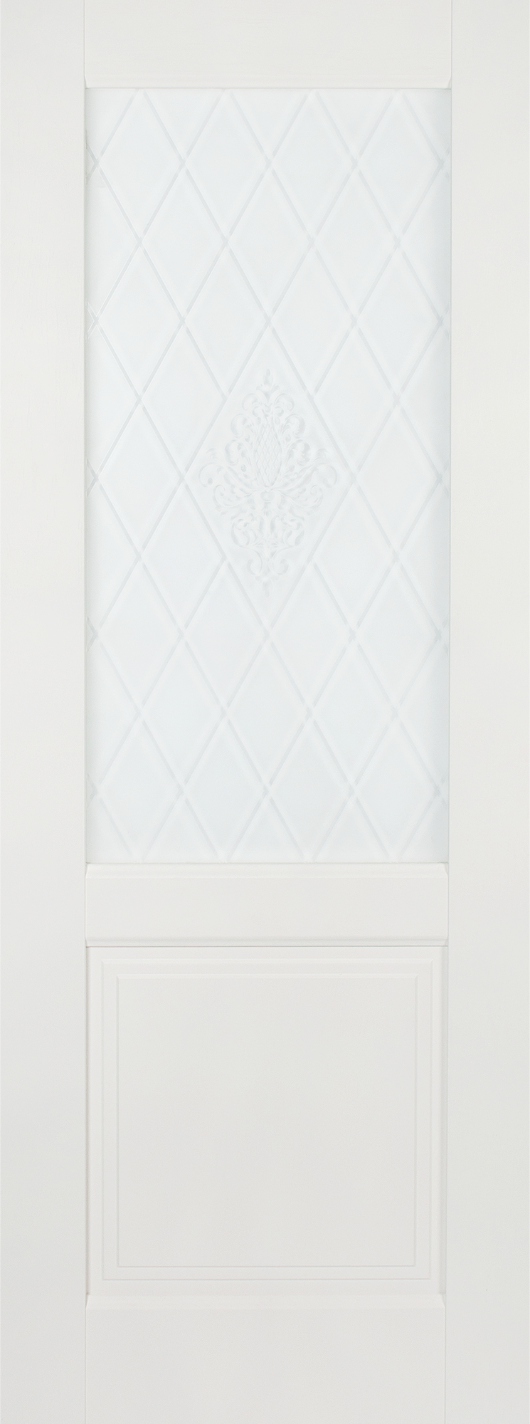 Изображение товара Дверь межкомнатная остеклённая Кристал 80x200 см цвет пломбир