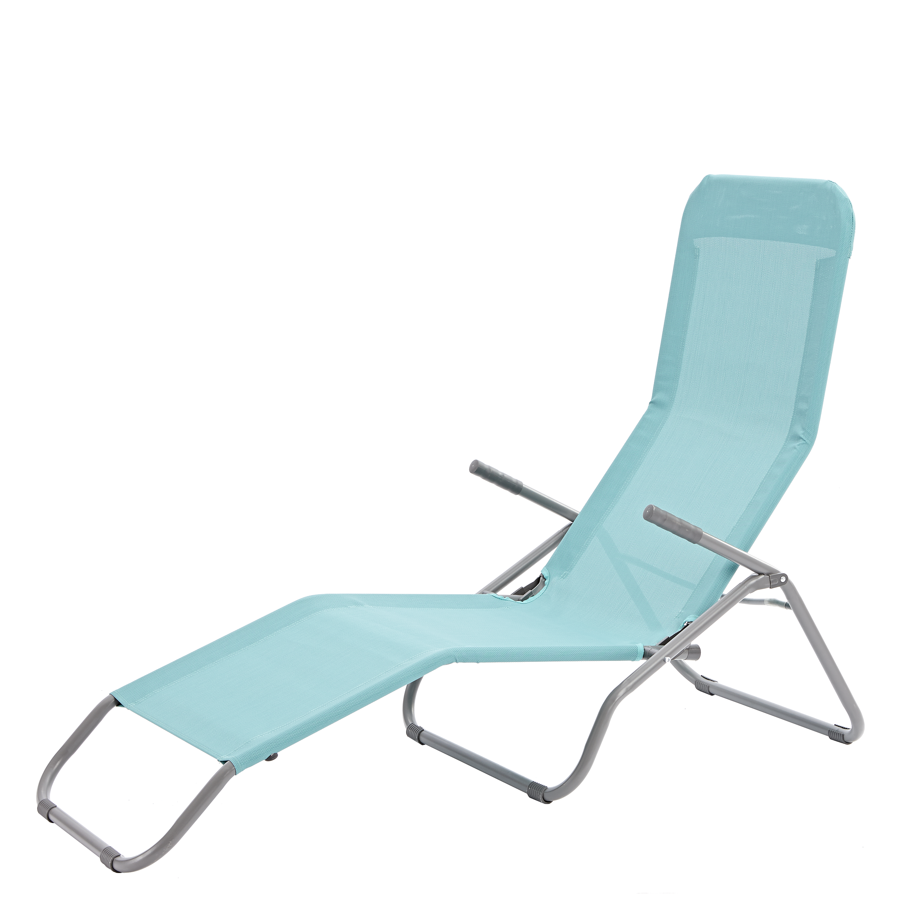 Изображение товара Шезлонг Veia Origami 137х61 см складной сталь текстиль мятный комфорт