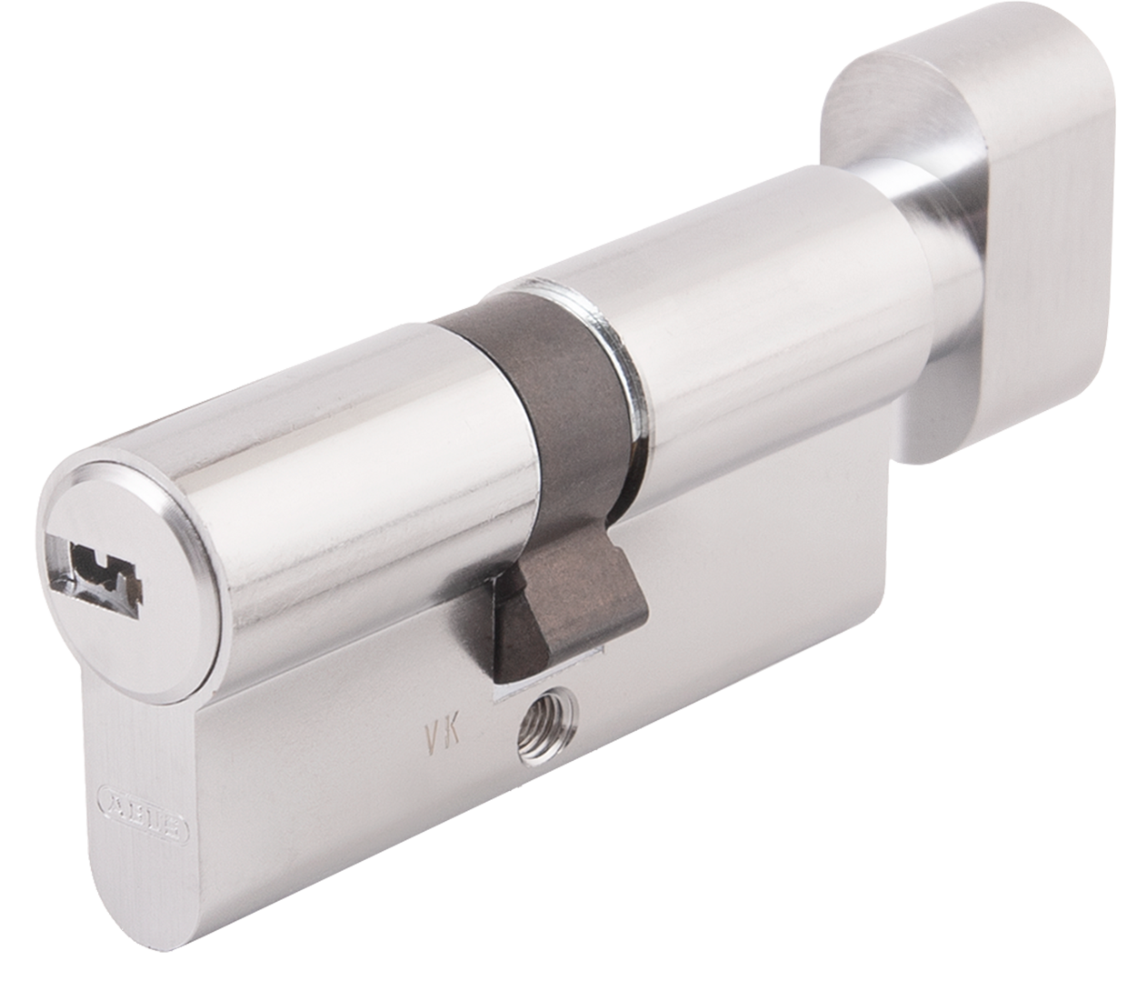 Цилиндр Abus KD6N Z35/K35, 35x35 мм, ключ/вертушка, цвет никель