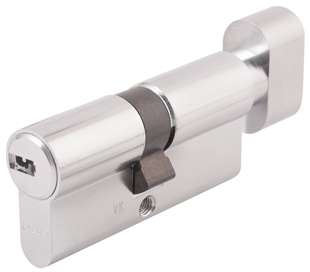 Цилиндр Abus KD6N Z30/K40, 30x40 мм, ключ/вертушка, цвет никель
