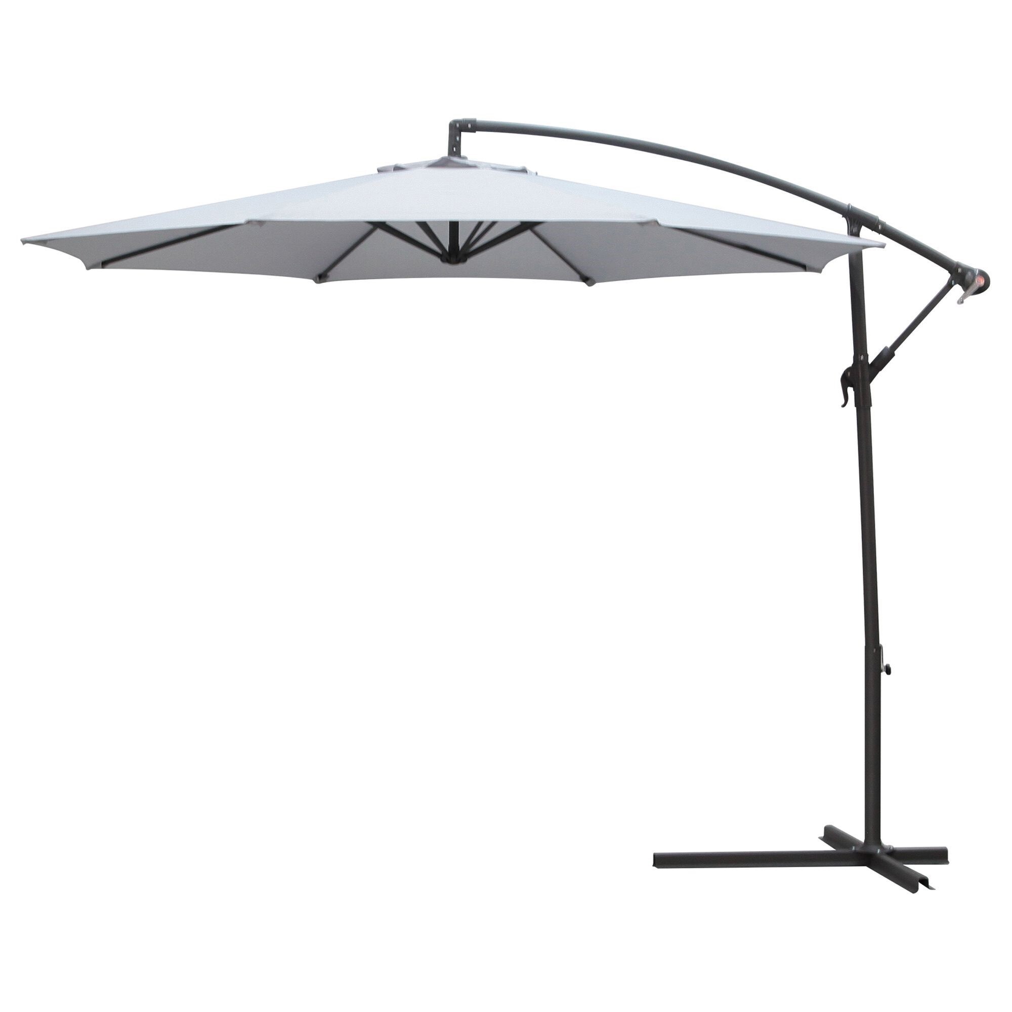 Изображение товара Зонт дачный подвесной 3 м серый на подставке из стали