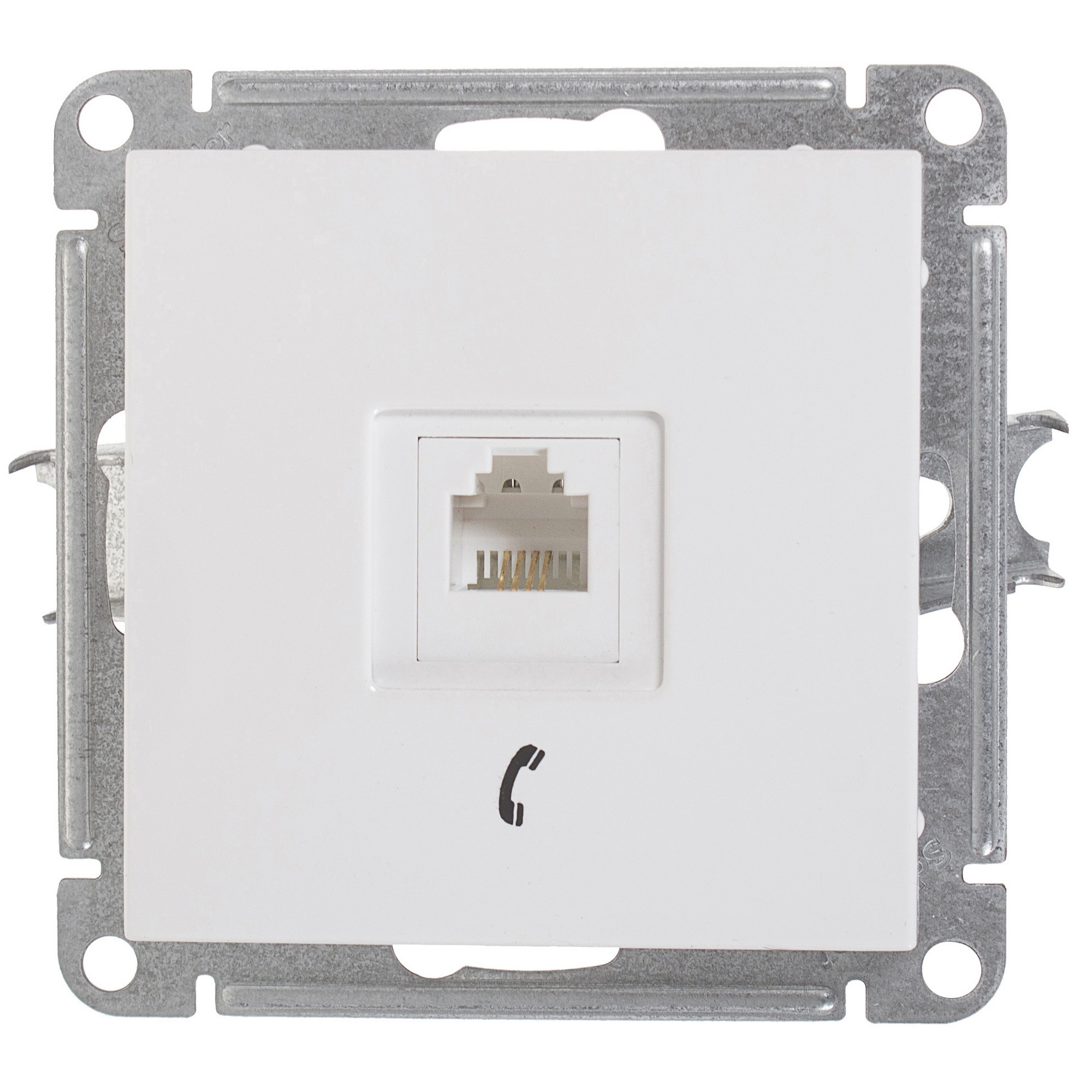 Изображение товара Телефонная розетка встраиваемая Systeme Electric W59 RJ11, цвет белый