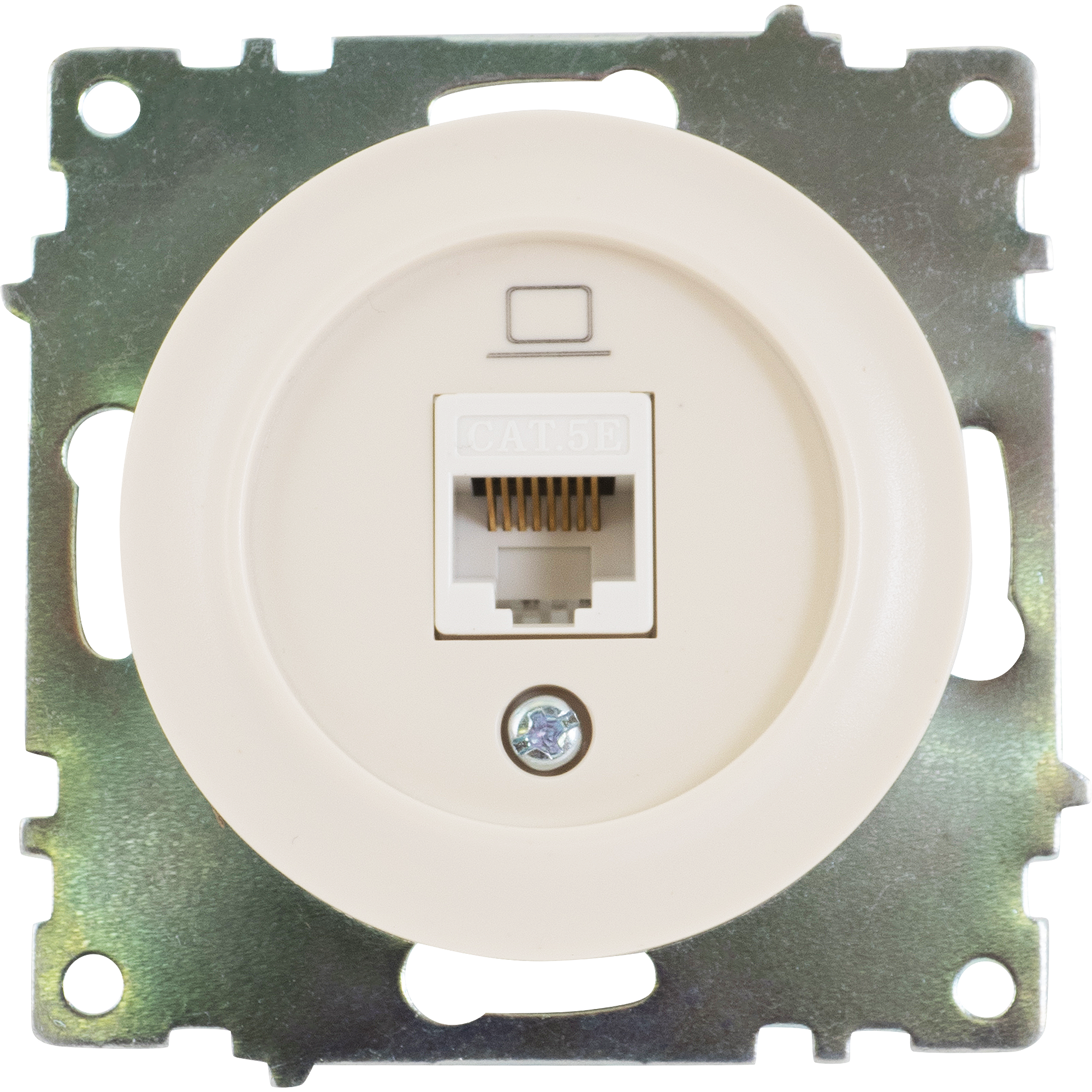 Изображение товара Розетка компьютерная встраиваемая Onekey Florence RJ45 UTP cat 5 цвет бежевый